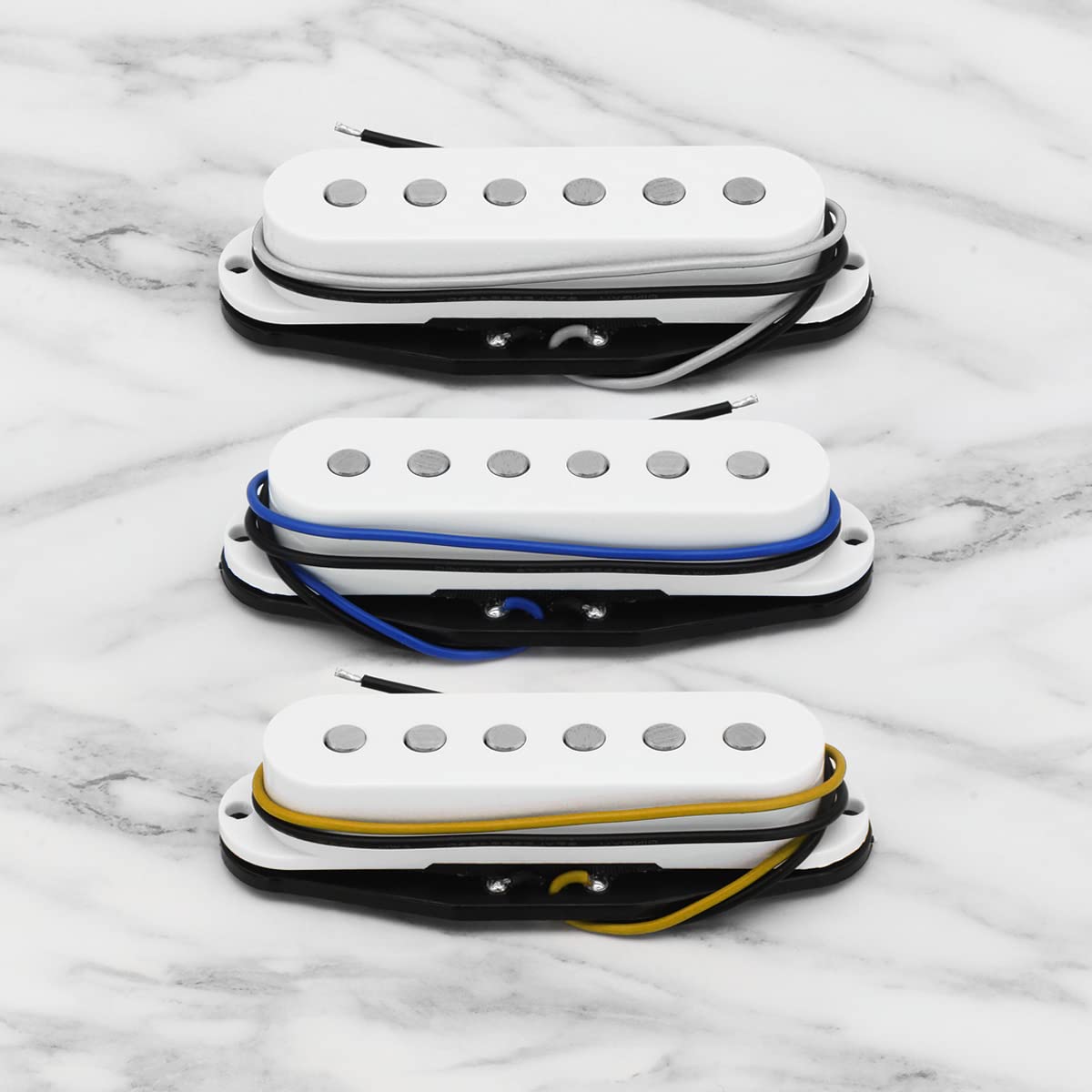 Fleor Alnico 5 Strat Pickup Single Coil Pickups Guitar Neck/Middle/Bridge Pickup White For Strat Squier Electric Guitar