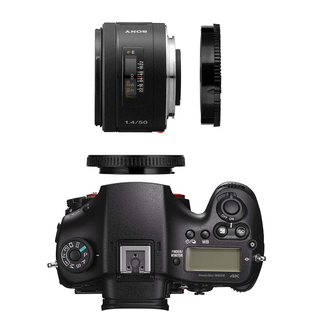 Camera Body Cap And Lens Rear Cap Cover Replacement For Sony Alpha A-Mount/Minolta Af Mount Lens,2 Packs