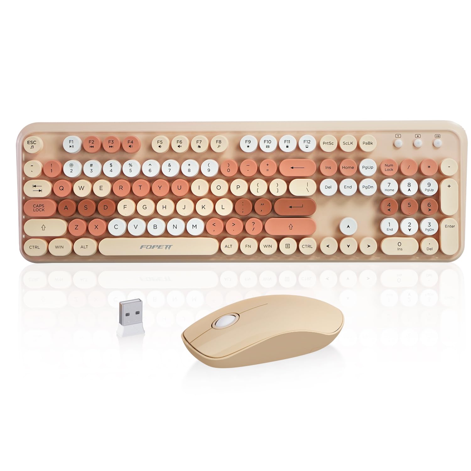 Wireless Keyboard and Mouse Combo, 2.4 GHz Wireless Full-Sized Typewriter Keyboard Mouse for Windows, Computer, Desktop, PC, Lap