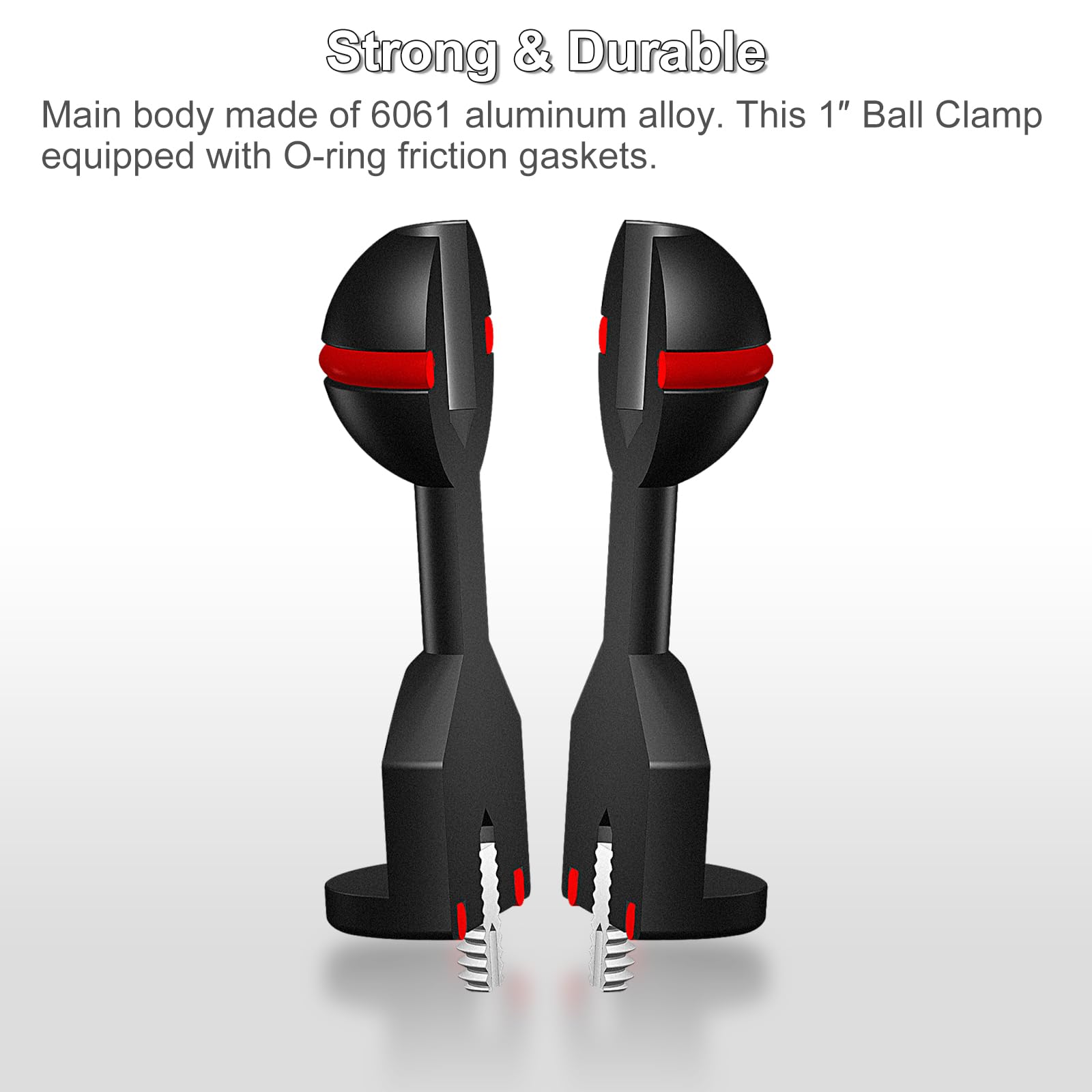 Minifocus 2Pcs 1'' Ball Adapter To 1/4'' 20 Screw, Universal Ball Joint Bracket With 1/4'' Screw Base Adapter For Underwater Cam