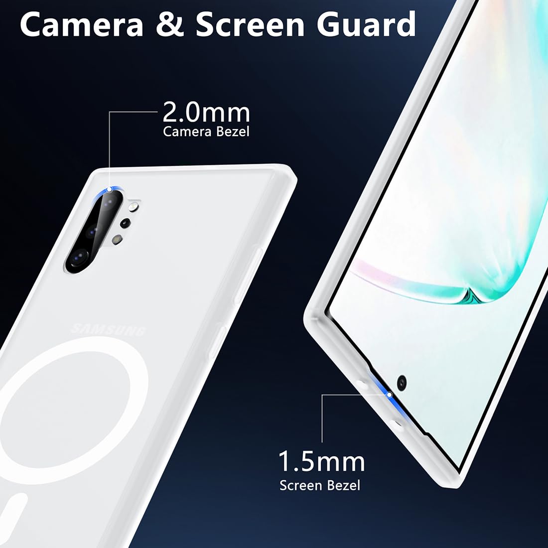 Tianniuke Magnetic Case For Samsung Galaxy Note 10 Plus, Translucent Matte Anti Fingerprint,Compatible With Magsafe,Slim Fit Sho