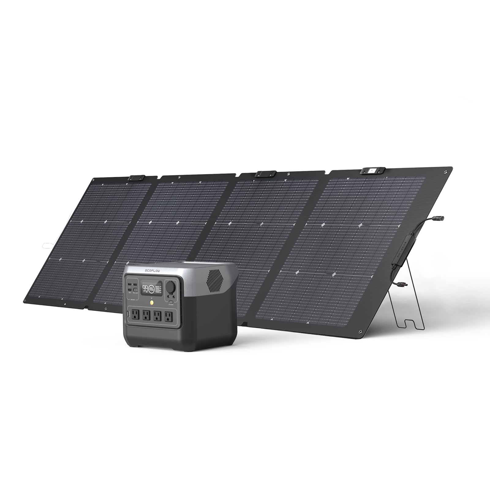 Ef Ecoflow Solar Generator River 2 Pro 768Wh Lifepo4 Battery With 220W Solar Panel, 4X800W Ac Outlets (1600W Surge), Portable Po