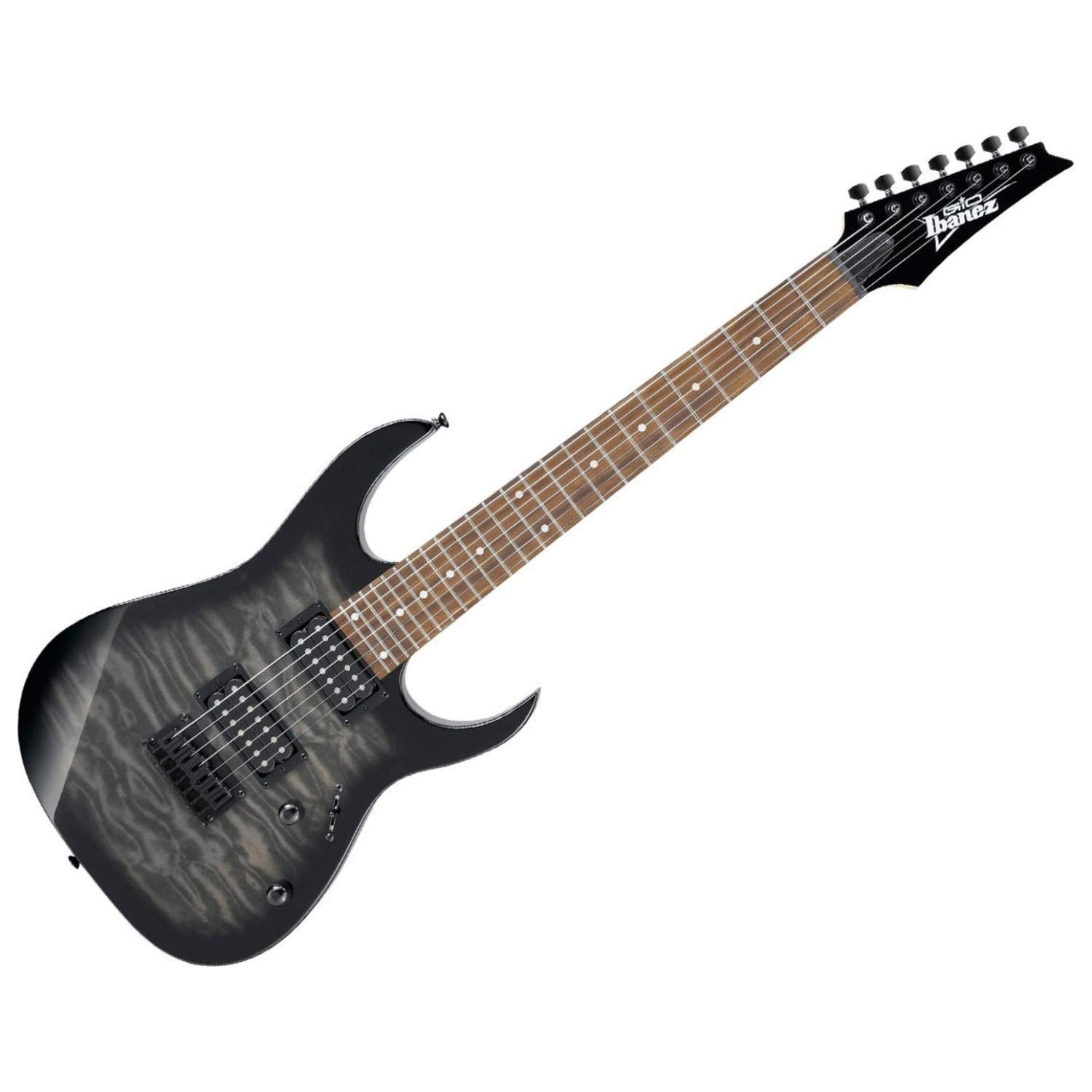 Ibanez Gio Grg7221Qa 7 String   Transparent Black Sunburst