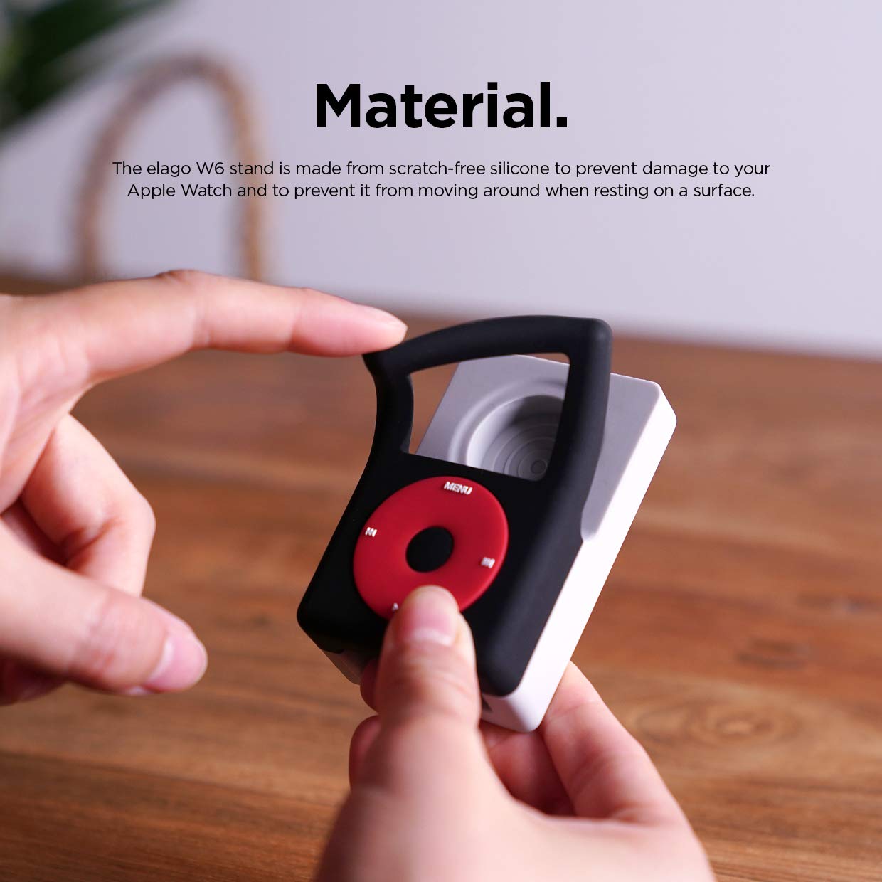 Elago W6 Apple Watch Stand Compatible With Iwatch Series 9/8/7/6/Se/5/4/3/2/1/Se (45Mm, 44Mm, 42Mm, 41Mm, 40Mm, 38Mm) Support Ni