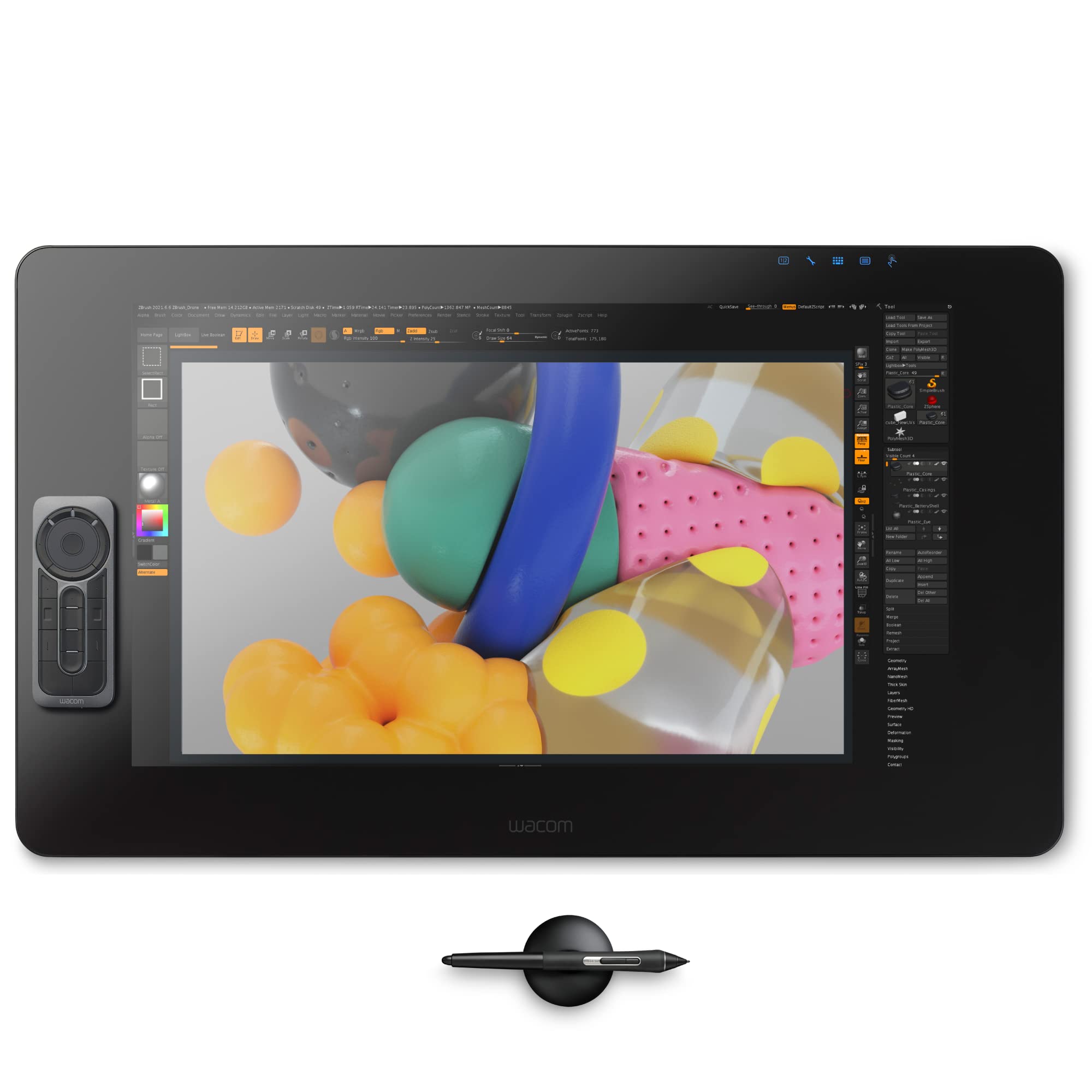 Wacom Cintiq Pro 24 Creative Pen and Touch Display - 4K graphic drawing monitor with 8192 pen pressure and 99% Adobe RGB (DTH242
