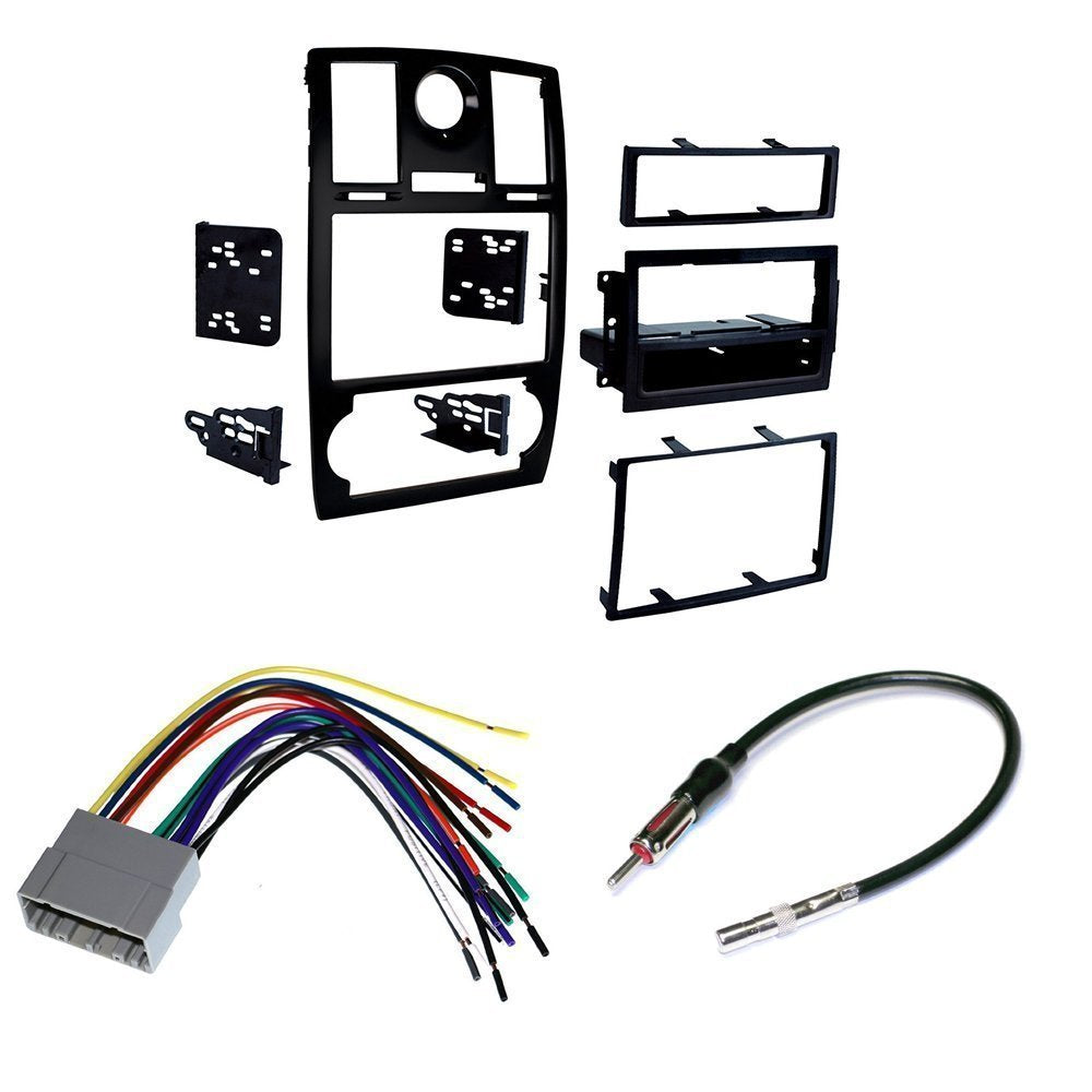 American Terminal At99 6516B Fits Compatible With 2005 07 Chrysler 300 Double Din Stereo Harness Radio Dash Kit