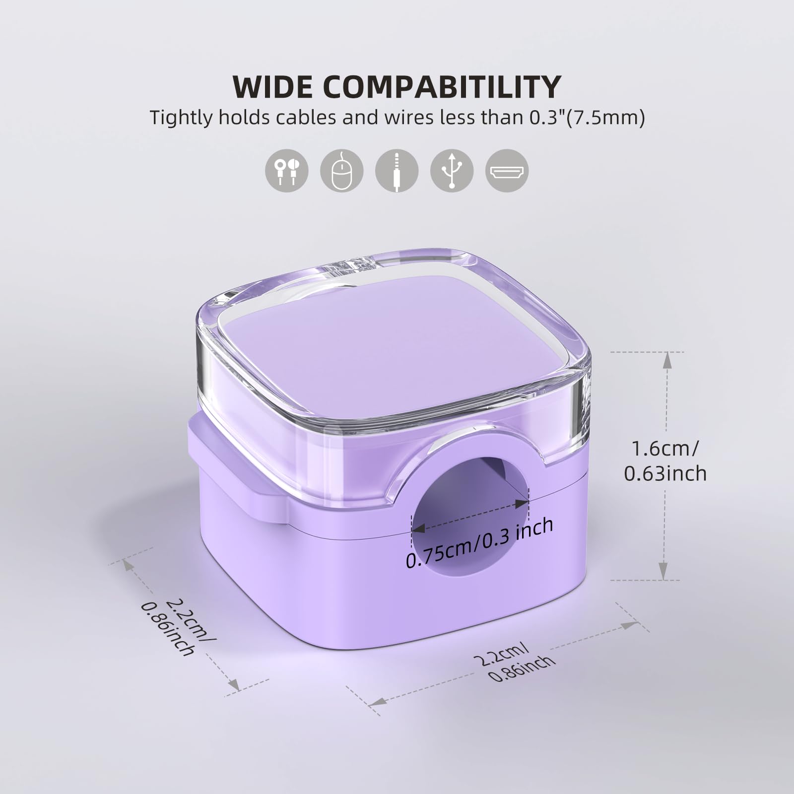 Cord Organizer For Desk, 6 Pack Magnetic Cable Clips Holder For Nightstand, Strong Adhesive Wire Organizer Keeper Phone Cord Hol