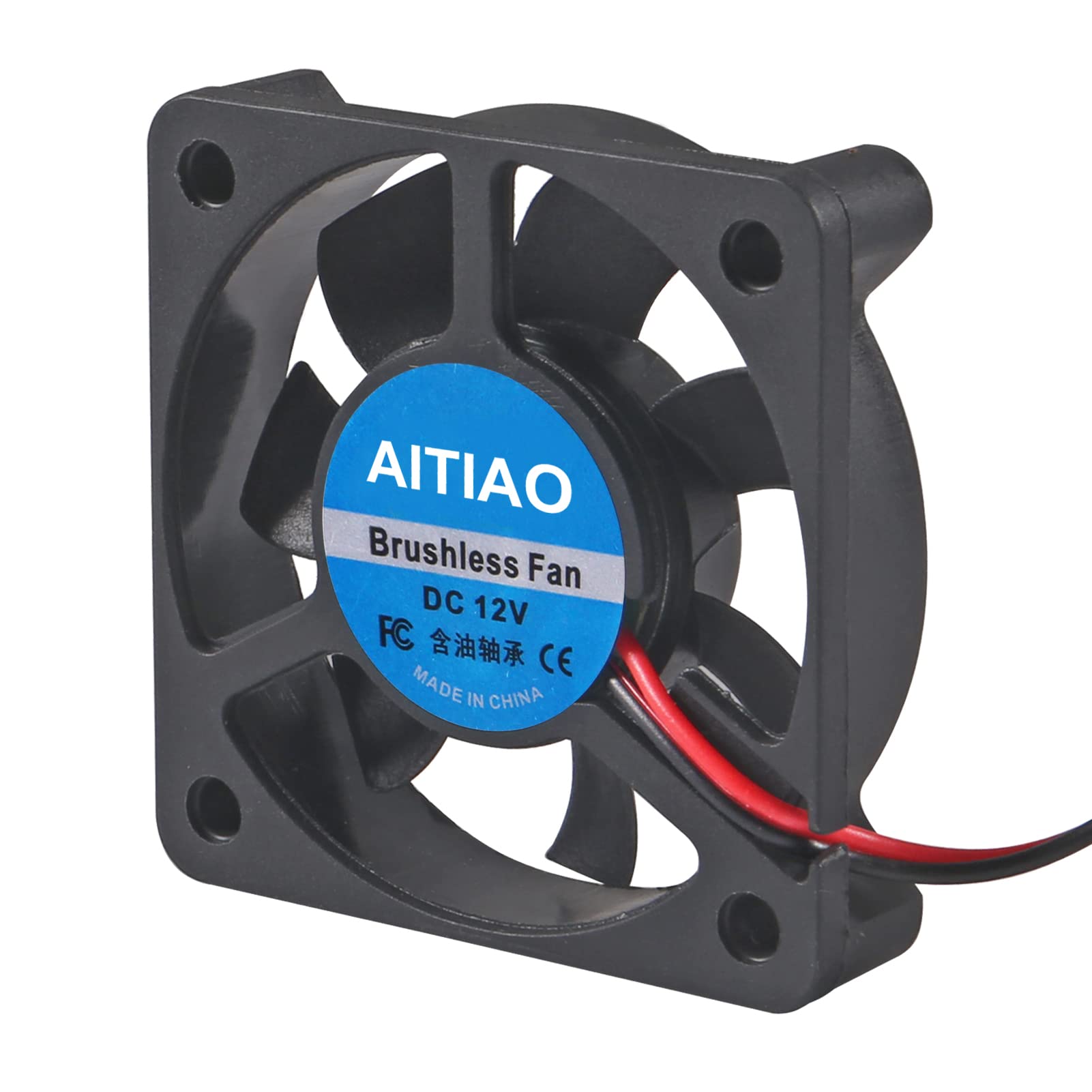 Aitiao 6Pcs 5010 Cooling Fan Dc 12V 50Mmx50Mmx10Mm Quiet Brushless Cooling Fan For 3D Printer Computer Case Fan Diy Cooling Vent