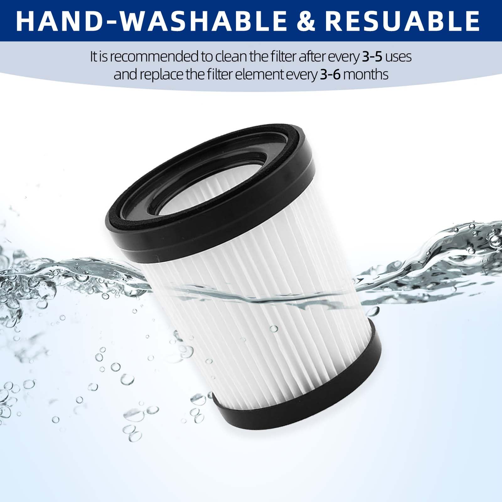 Vacuum Filter Replacement Compatible With Fabuletta Fsv001/Fsv101,Girnoor G160/G165, Lubluelu 202, Oraimo Osv 102, Vaclife Vl732