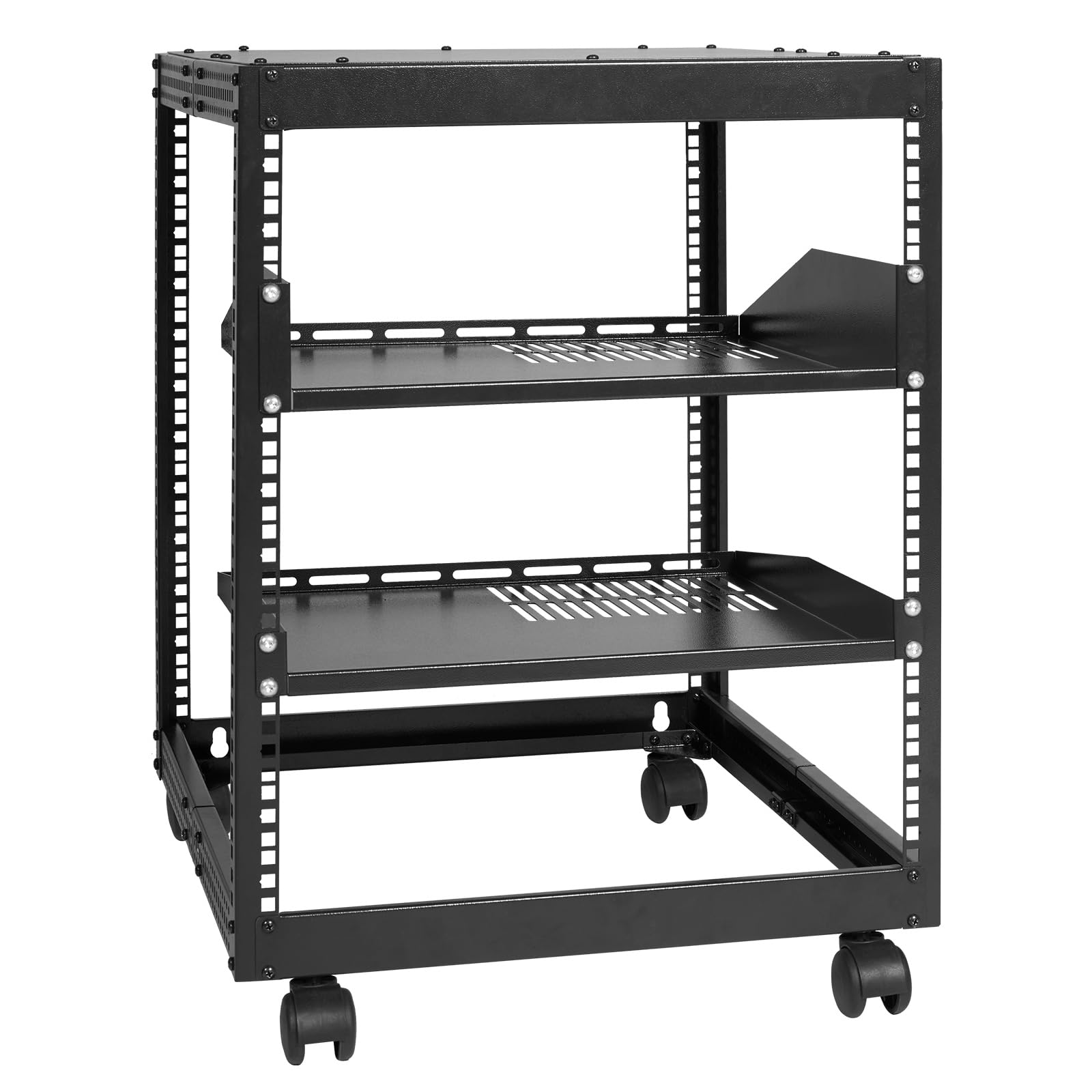 Computer Screen Safe Wall Vevor 12U Open Frame Server Rack, 2340 Adjustable Depth, Free Standing ...