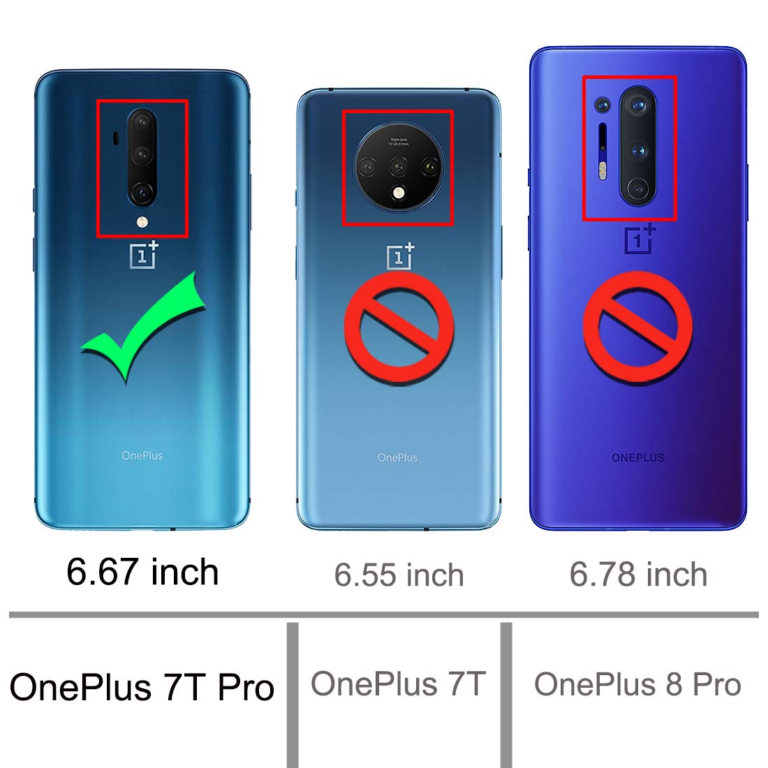 Osophter For Oneplus 7T Pro Case Clear Transparent Reinforced Corners Tpu Shock Absorption Flexible Cell Phone Cover For One Plu