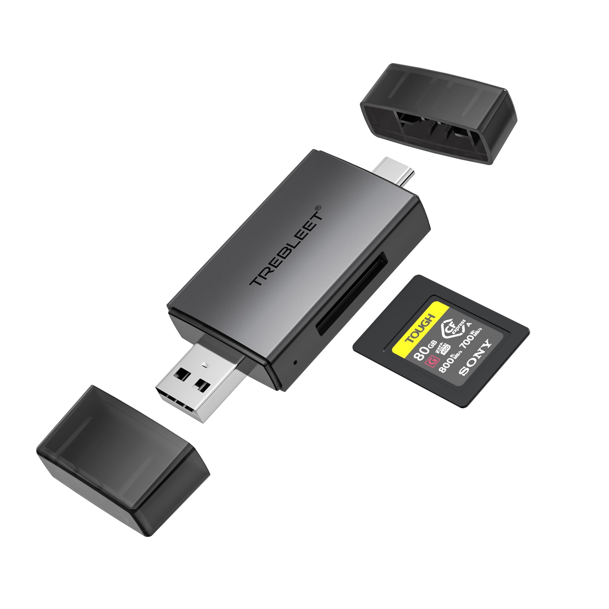 Cfexpress Type A Card Reader, Usb 3.2 Gen 2 10Gbps, Usb A & C Port, Compatible With Sony Alpha 1/A7S Iii/7 Iv A7M4/ Fx3/ Fx6