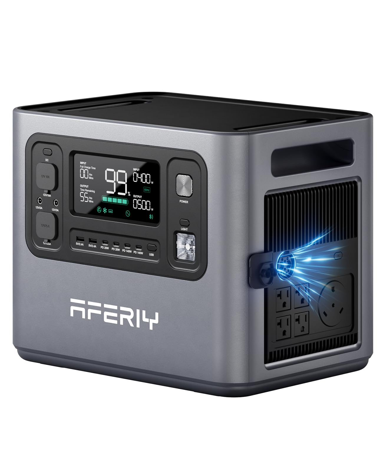 AFERIY P280 Portable Power Station 2800W (Peak 5600W),2048Wh LiFePO4 Battery,Expandable to 10kWh,0-80% Charge in 38 Min,UPS Dual