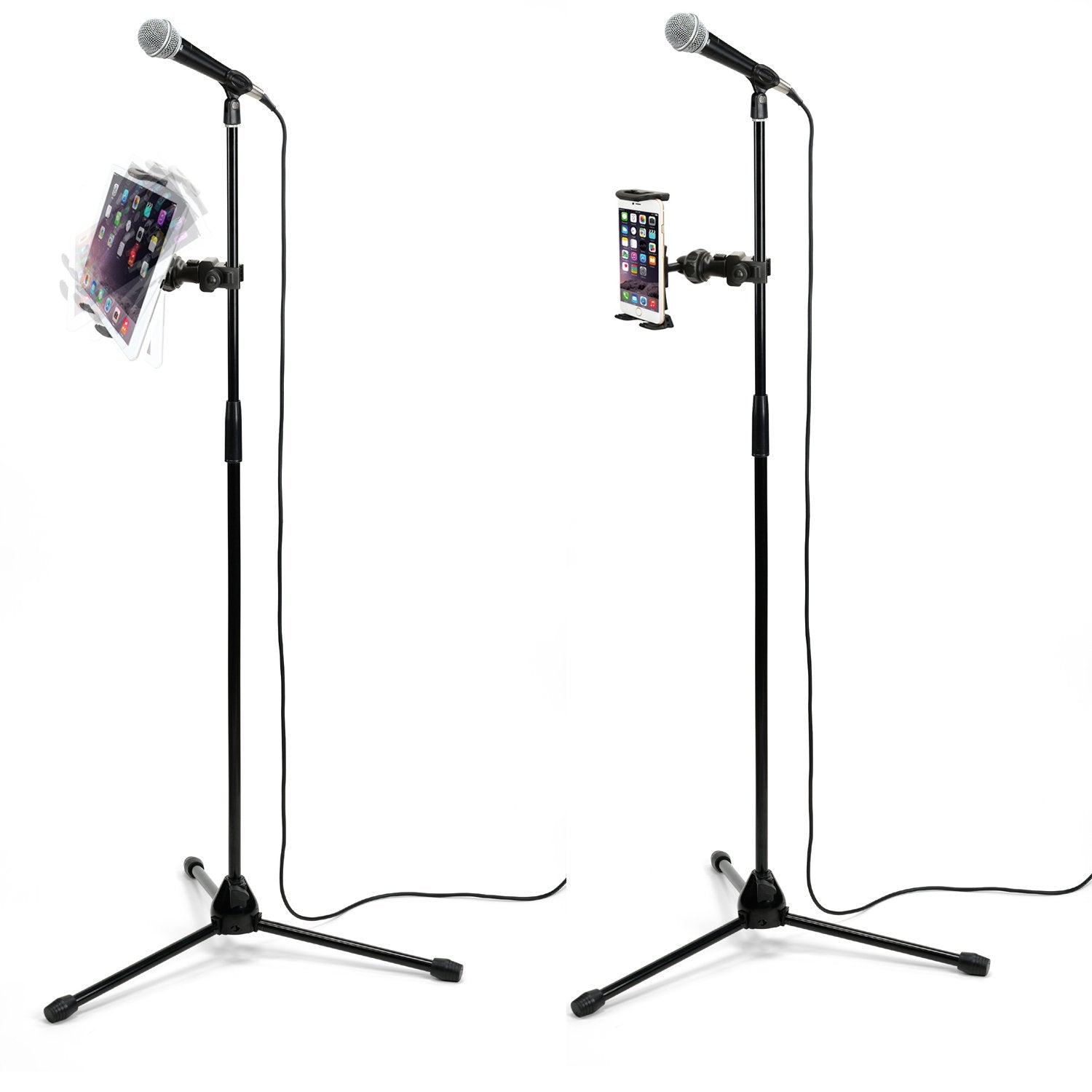 Accessory Basics Quicklock Microphone Music Mic Stand Pole Bar Mount For Apple Ipad Pro Air Mini Galaxy Tab S24 S23 Iphone 15 16