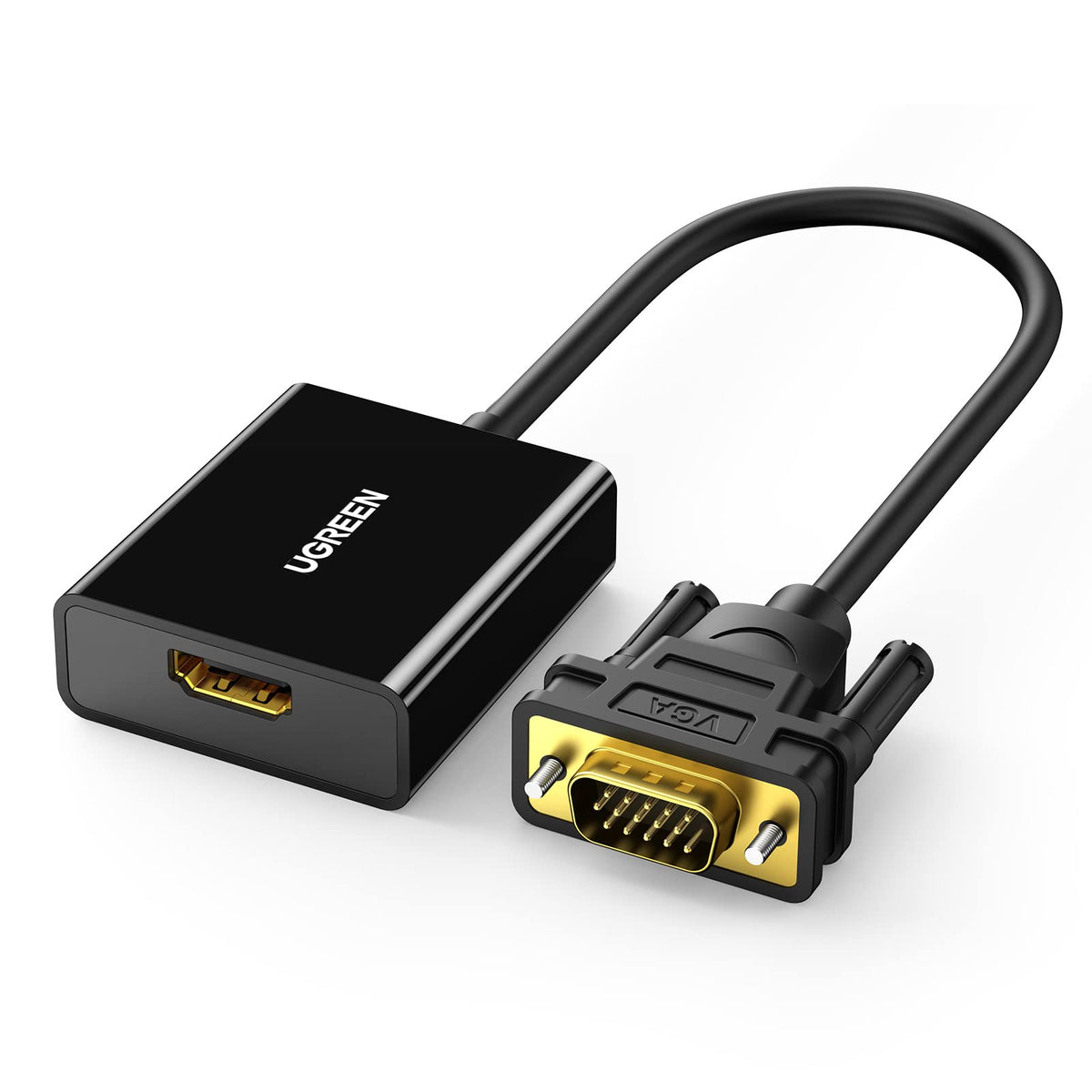 Ugreen Hdmi To Vga, Hdmi To Vga Adapter Connector(Female To Male) With 3.5Mm Audio Jack Compatible With Monitor, Pc, Xbox, Tv St