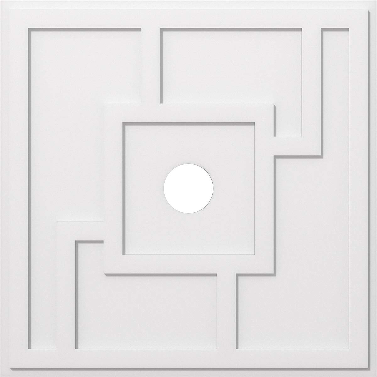 Ekena Millwork Cmp38Kx 05000 Knox Architectural Grade Pvc Contemporary Urethane Ceiling Medallions 38''Od X 5''Id X 13 1/4''C X