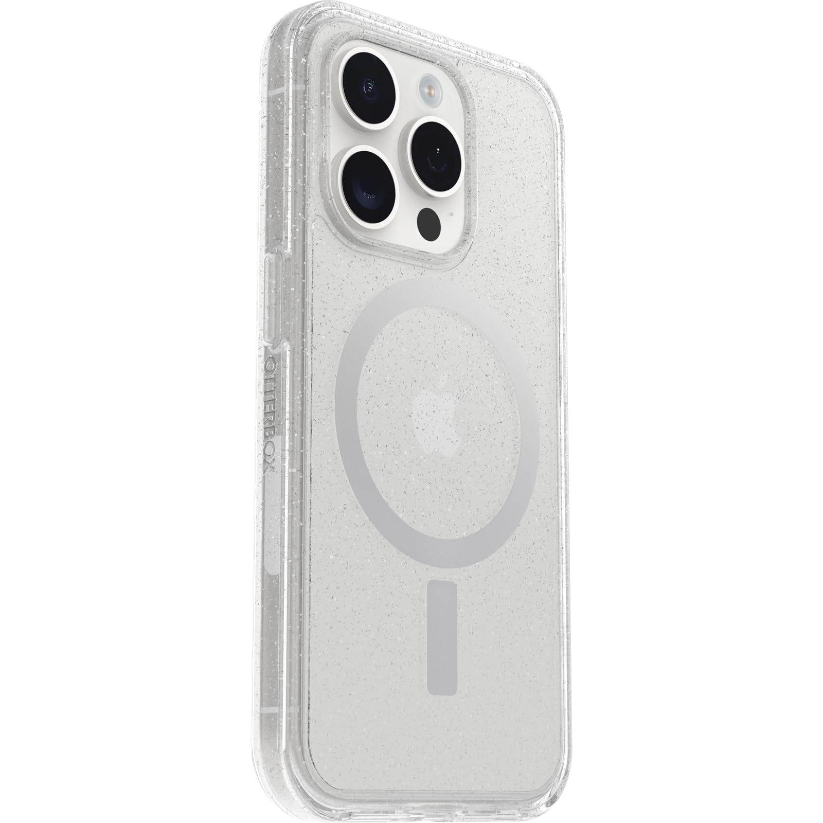 Otterbox Iphone 15 Pro (Only) Symmetry Series Clear Case   Stardust (Clear/Silver), Snaps To Magsafe, Ultra Sleek, Raised Edges