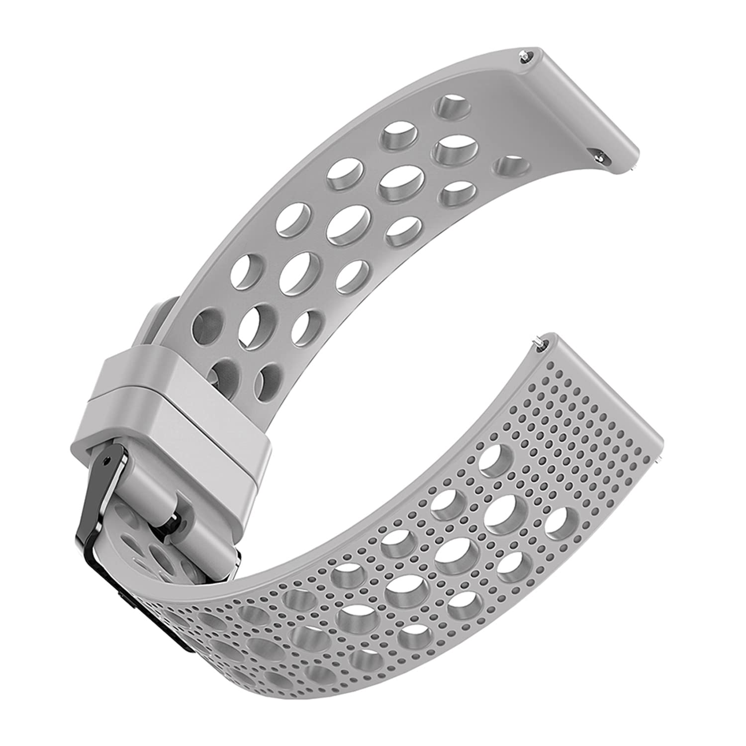 22Mm Watch Band, Lamshaw Silicone Replacement Wristbands Sport Strap With Metal Buckle Compatible With Kaclut Smart Watch/Eigiis