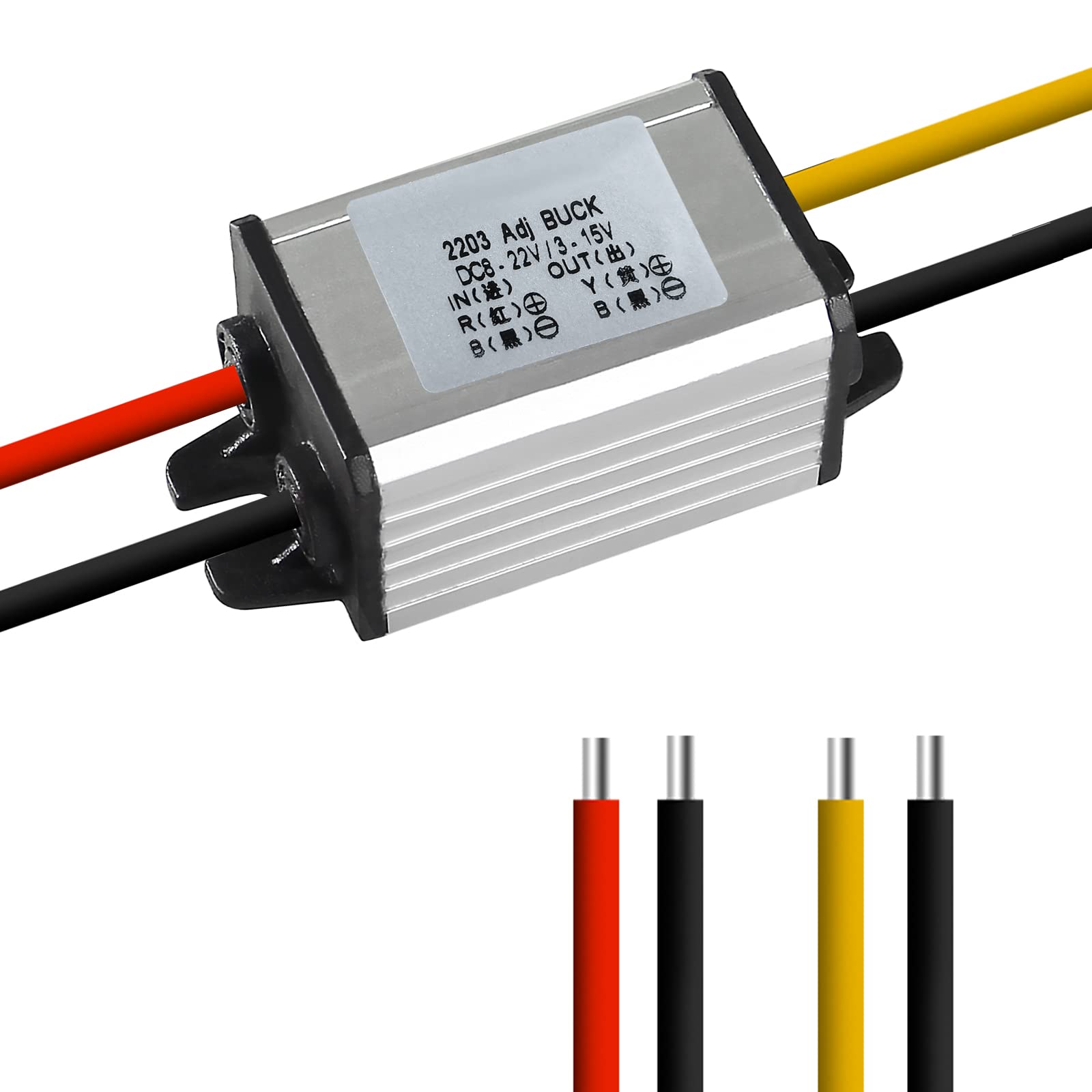 8 22V To 3 15V Dc Converter Car Power Voltage, Waterproof Dc 8 22V Step Down To Dc 3 15V 3A Voltage Regulator Buck Converter Pow