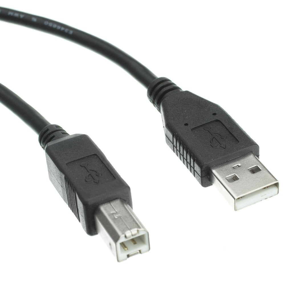 Cablewholesale 1 Feet Usb 2.0 Printer/Device Cable, Black, Type A Male/Type B Male Plug, A Male To B Male High Speed Usb Cable,