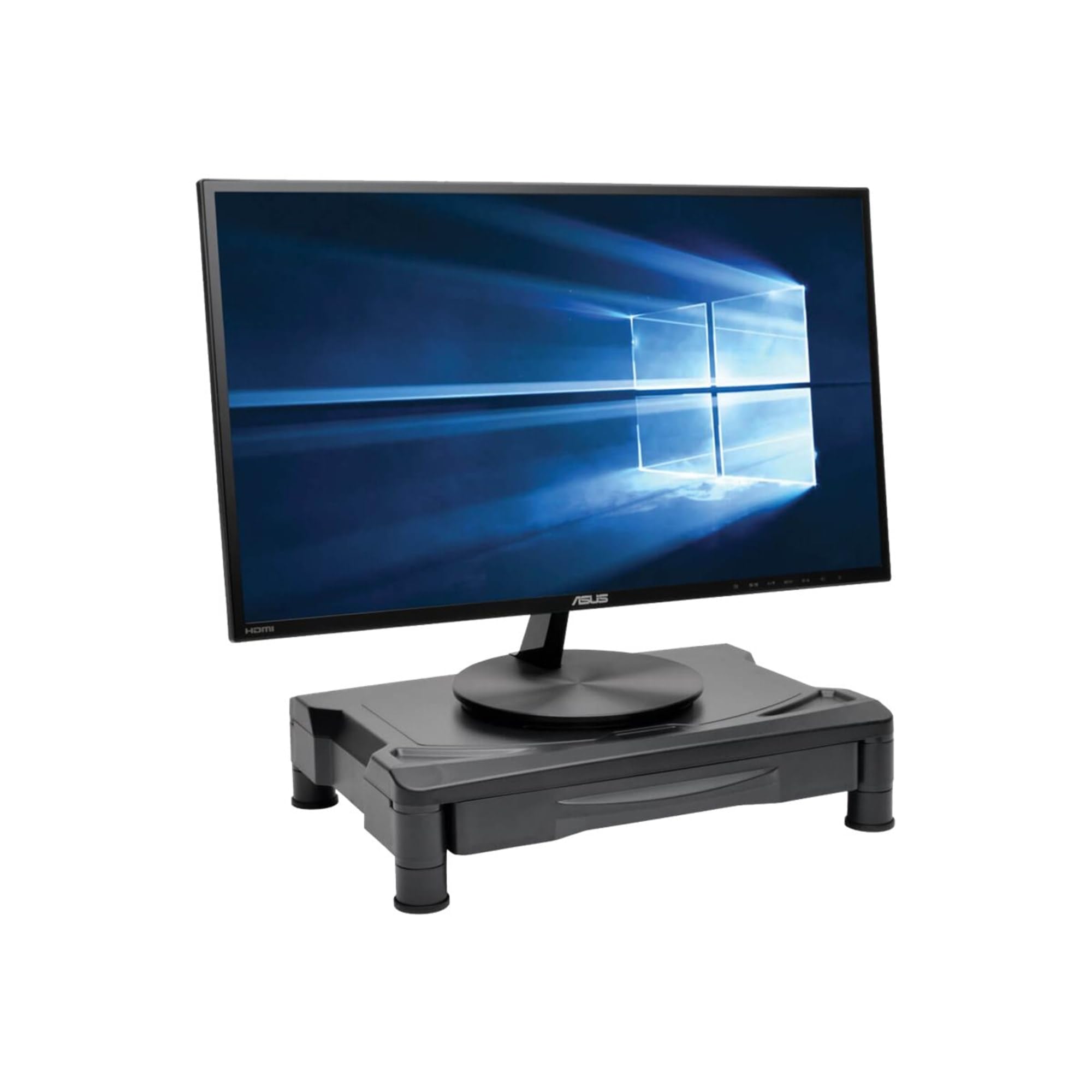 Tripp Lite Lcd Display Tv Monitor Riser Stand W/ Storage Drawer, Raises Up To 4.7In.For Monitors, Printers Or Laptops (Mr1612D1)