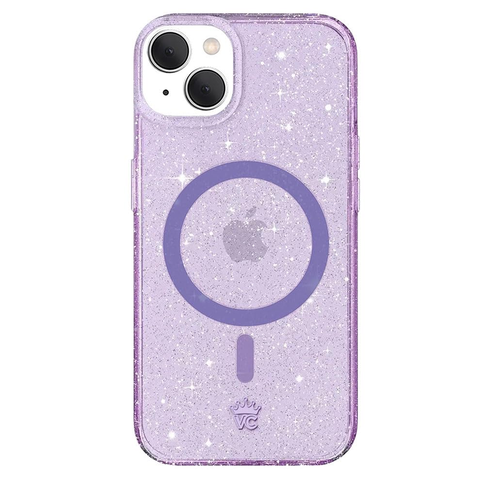 Velvet Caviar Case Compatible With Iphone 15 Purple Glitter [8Ft Drop Tested] Compatible With Magsafe   Cute Protective Girly Sp