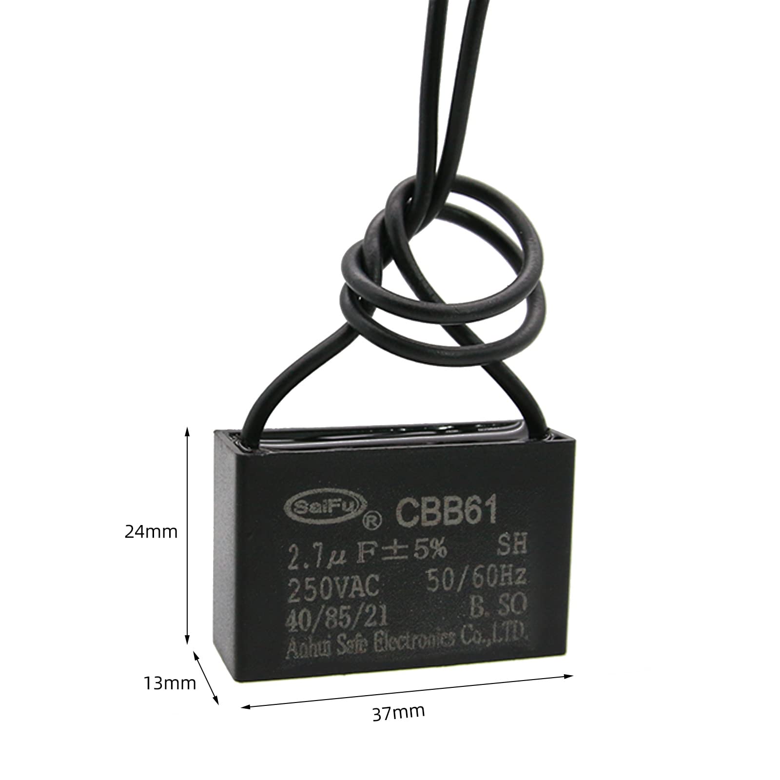 Akzytue Cbb61 Capacitor 2.7Uf 250V Ac Ceiling Fan 2 Wire 50/60Hz For Starting Electric Fan Generator Pump Motor (2 Pack )