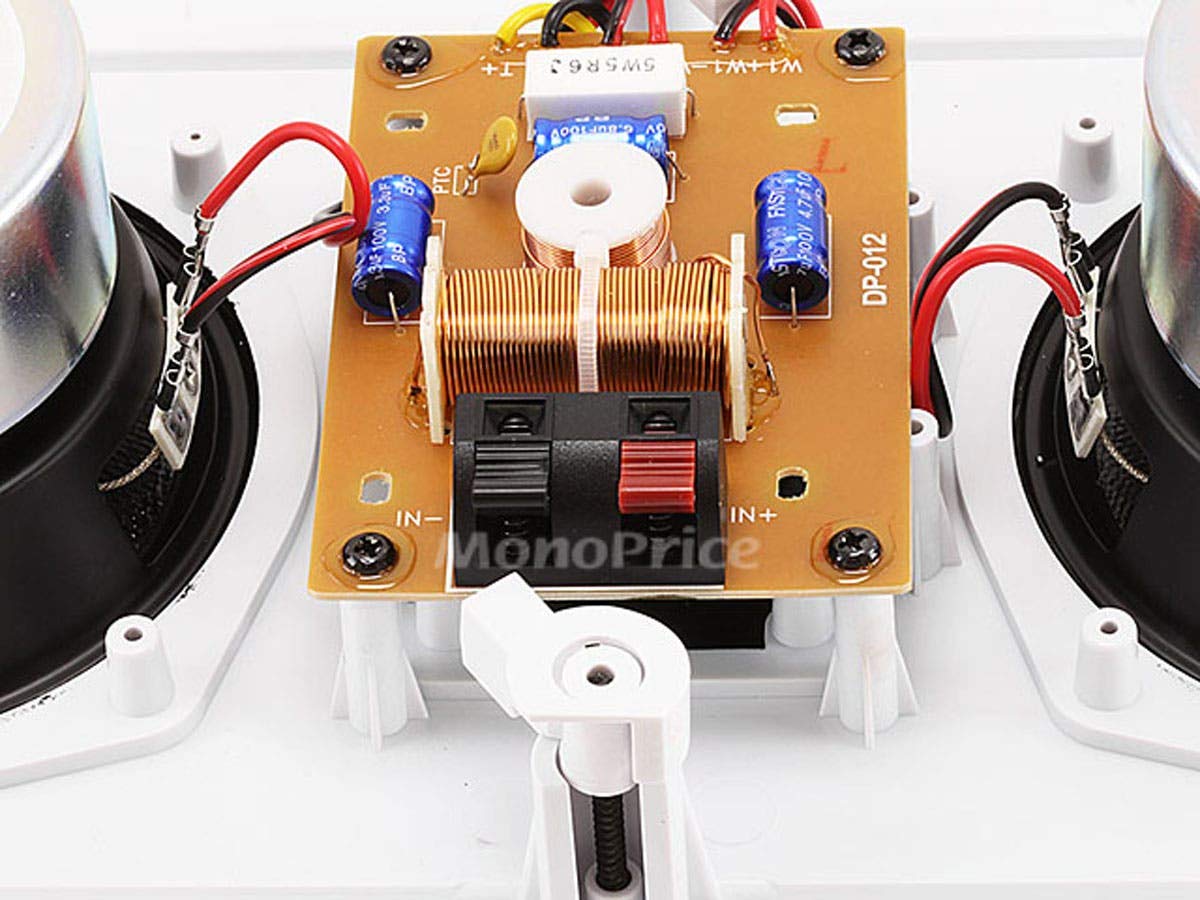 Monoprice Aramid Fiber In Wall Center Channel Speaker   Dual 5.25 Inch (Single) With Titanium Tweeters   Caliber Series