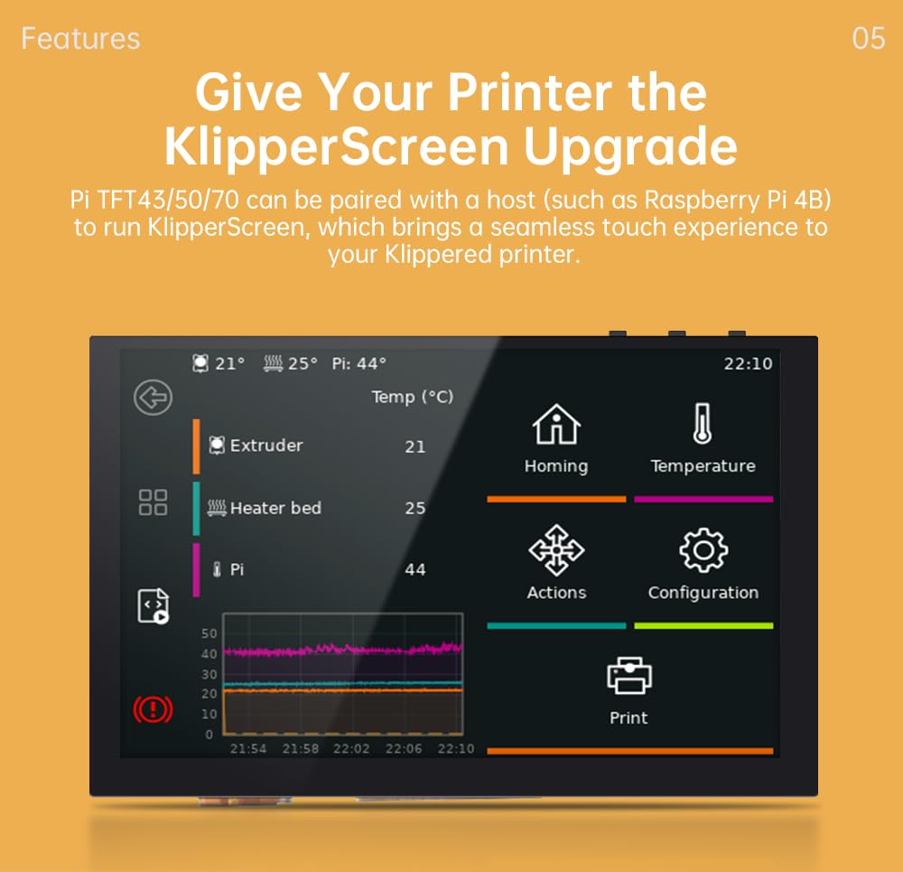 Bigtreetech Pitft50 V2.1 5 Inch Touchscreen Monitor For Raspberry Pi 4/3B/A/A+/B/B+/2B+/3B/3B+/4B, Btt Pi 2/Cb2 Run Klipper Touc