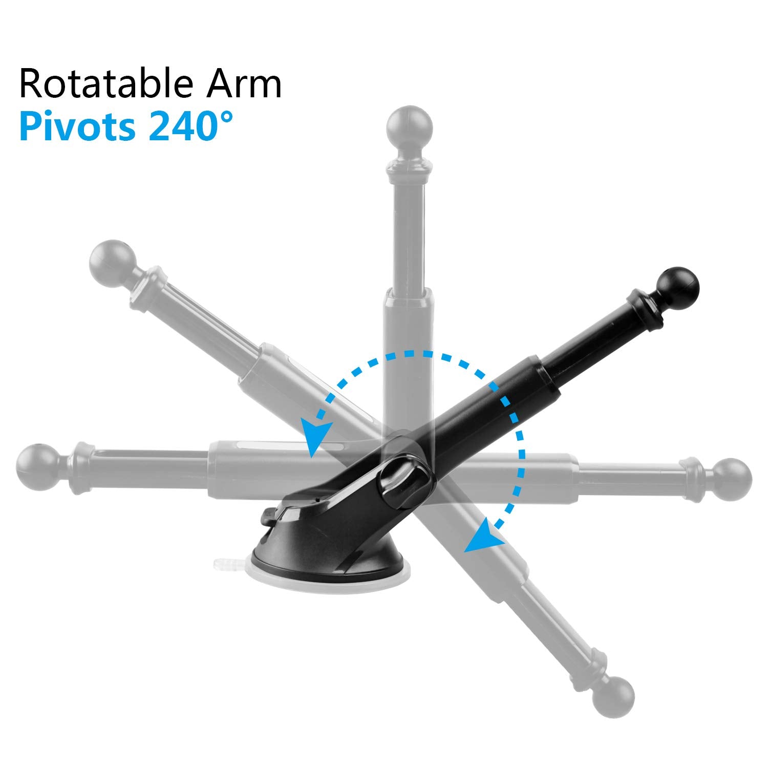 1Zero Gps Suction Cup Mount For Garmin [Quick Telescopic Extension Arm] (Set Of 2), Gps Dashboard Mount Dash Windshield Window Car Holder For Garmin Nuvi Rv Dezl Drive Drivesmart Driveassist And More