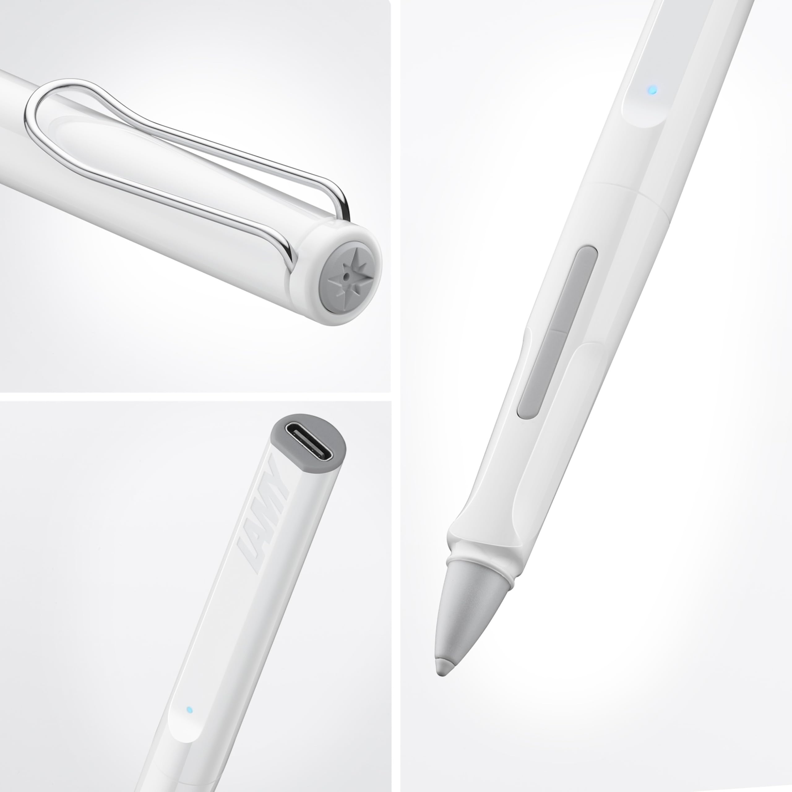 Lamy Safari Note+ White Ipad Pen   Stylus Pen With Palm Rejection, Tilt Sensitivity & Ergonomic Grip   Compatible With Various I