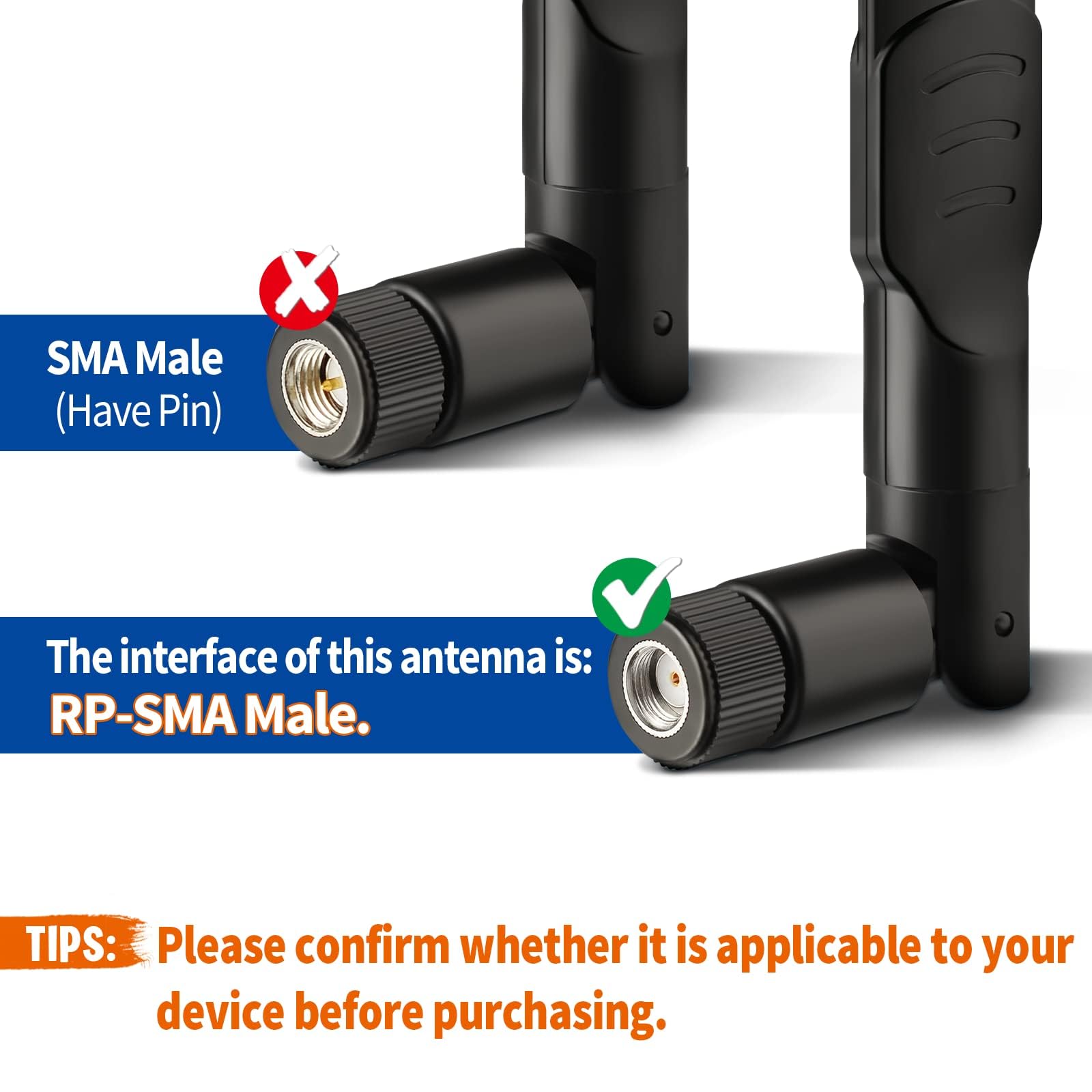 Bingfu 4G Lte Cellular Trail Camera Antenna 8Dbi Rp Sma Male Antenna (10 Pack) Compatible With Spypoint Link Micro Solar Evo Lin