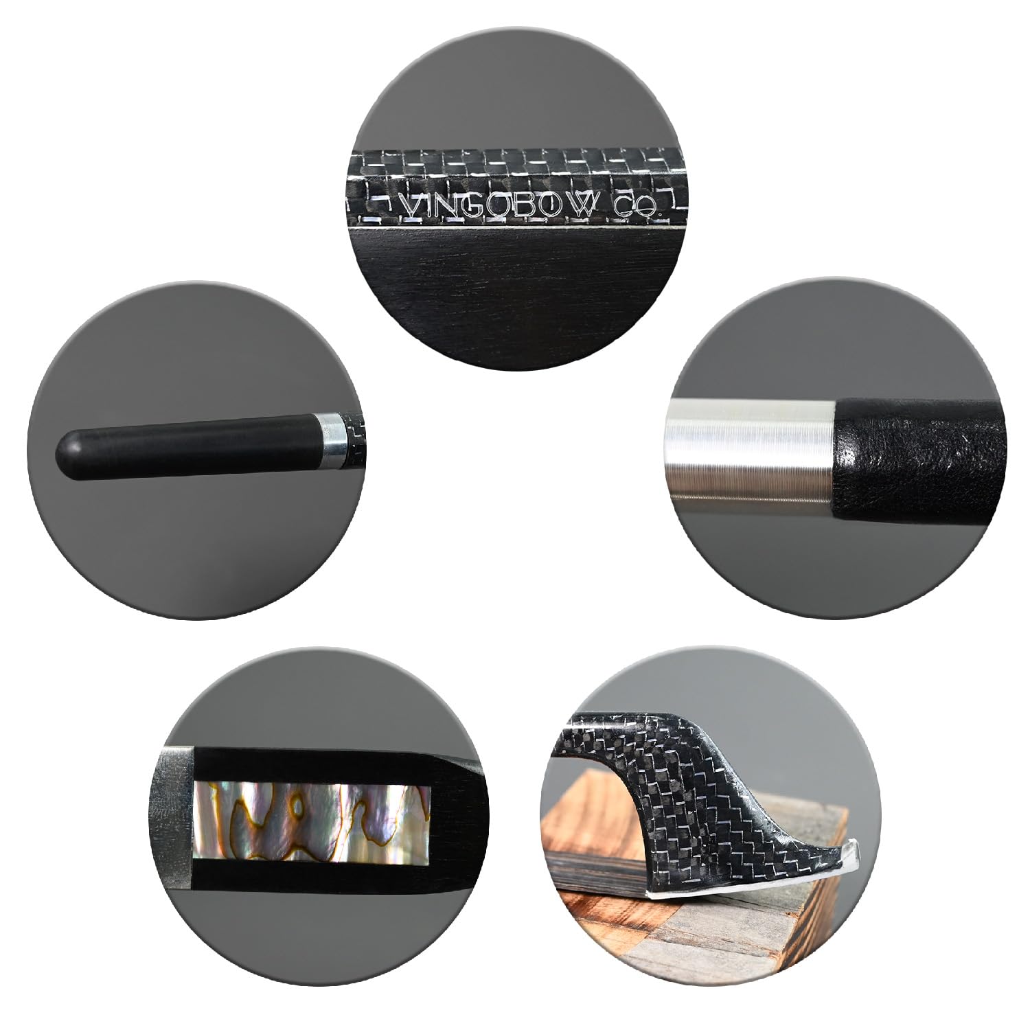 Vingobow New Full Size Top Model, Carbon Bass Bow!! Black Horsehair German Bass Bow!Art No.200Bgb