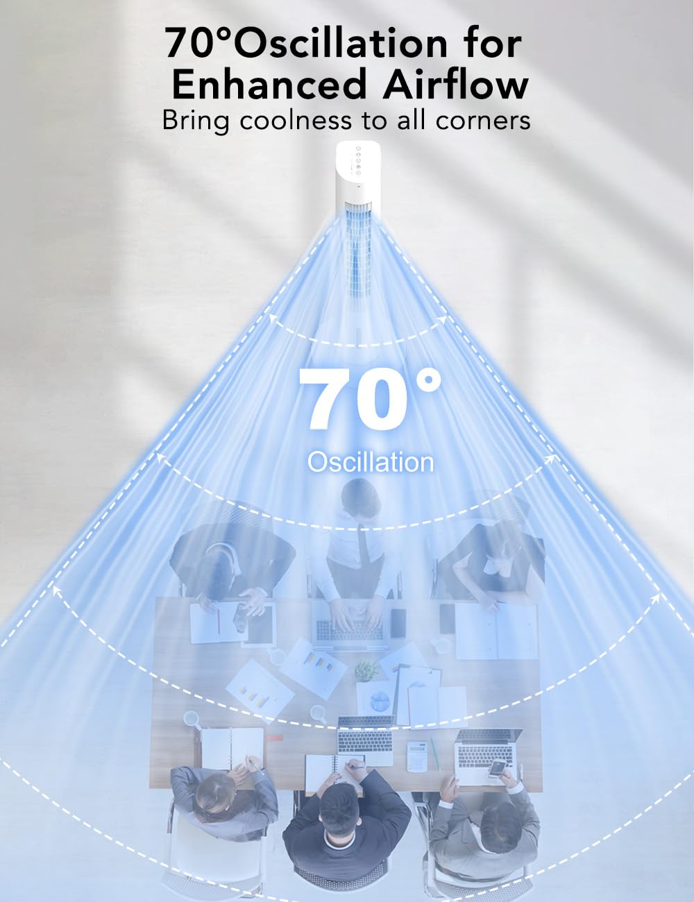 35 Inch Portable Air Conditioners Windowless, Evaporative Air Cooler With Smart Timer For Auto Off, Remote Control, Wider Oscill