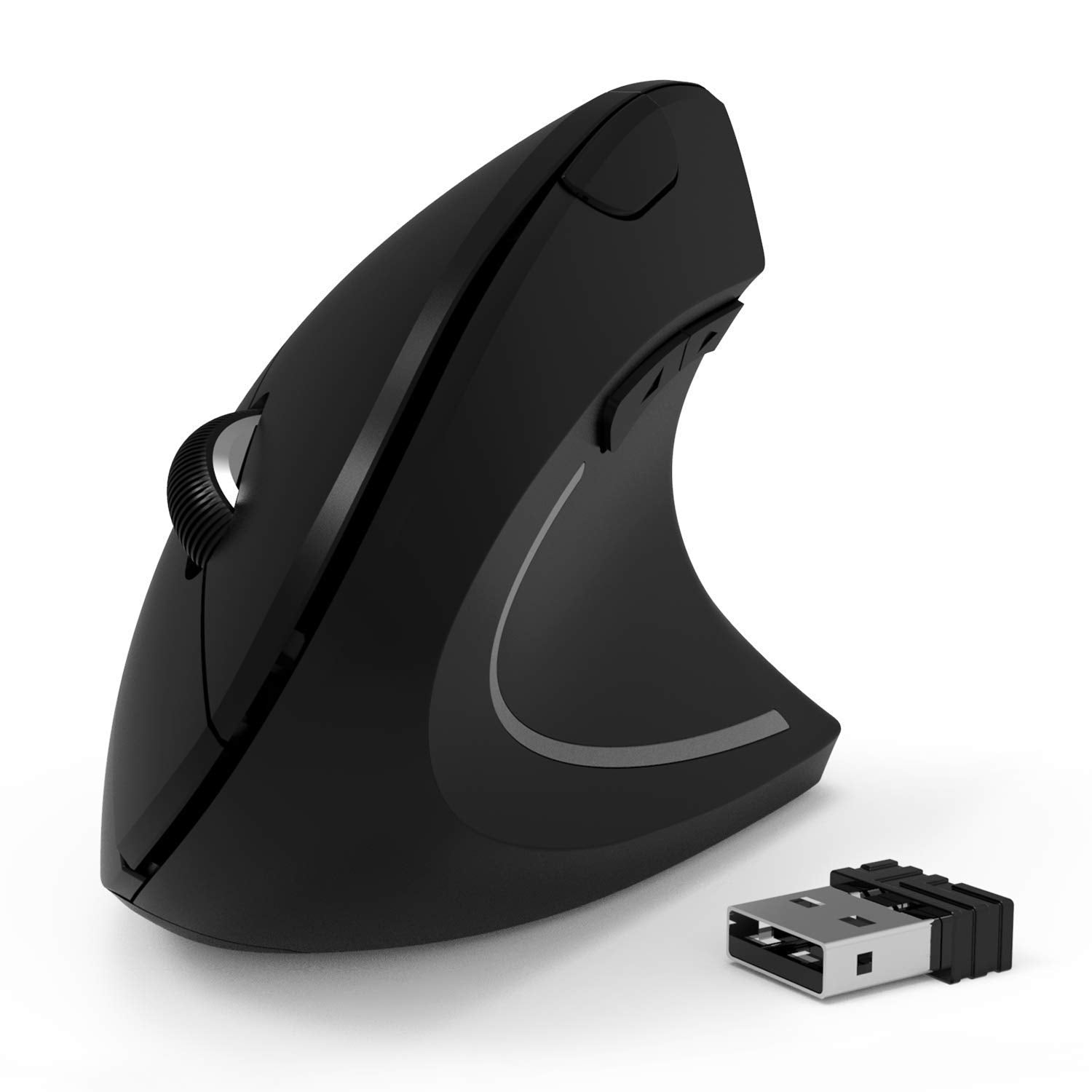 Shoplease Wireless Vertical Mouse, 2.4G Wireless Ergonomic Optical Mouse With 3 Adjustable 800/1200 /1600 Dpi, More Suitable For Big Hands