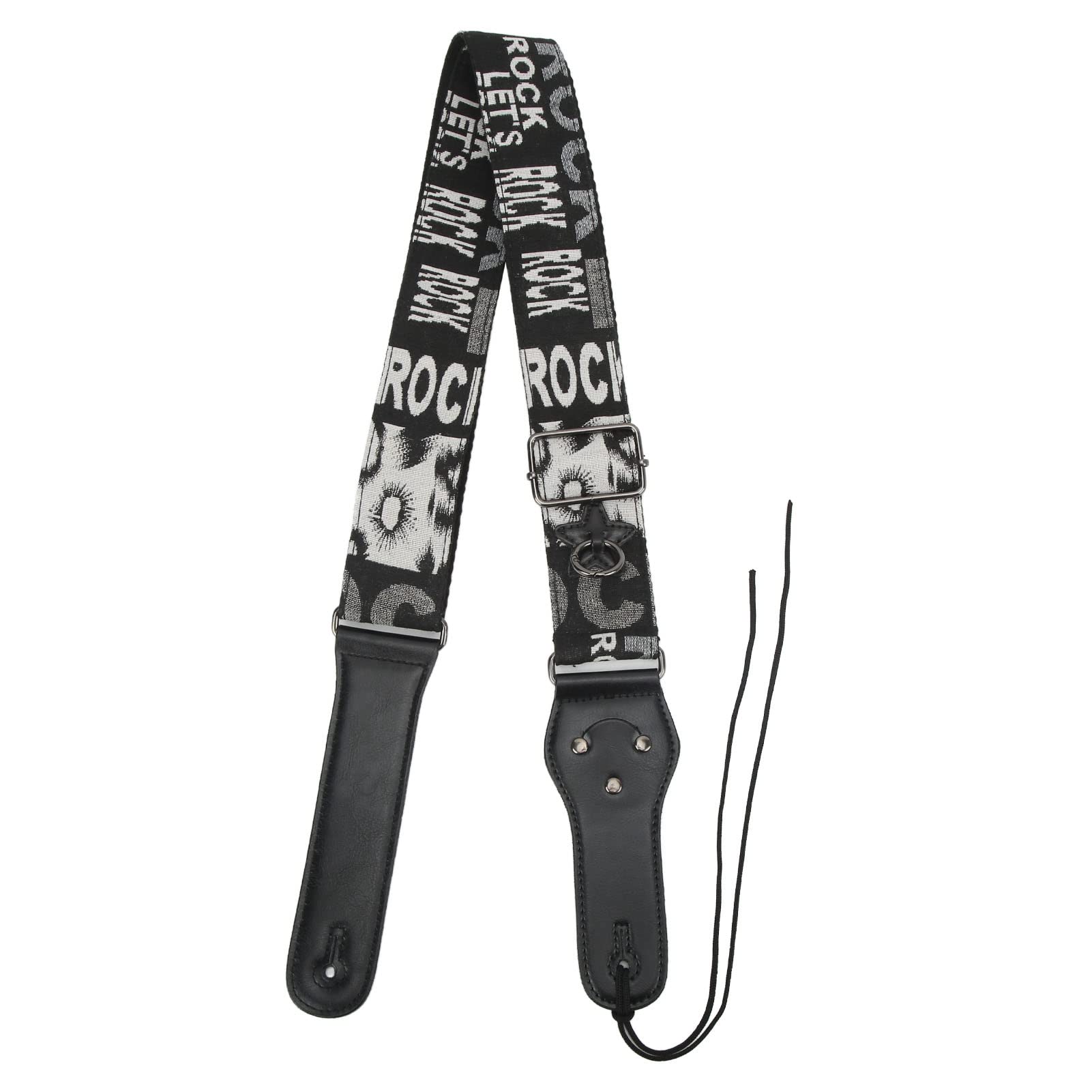 Ubervia Bass Shoulder Strap, Long Service Life Great Replacement Guitar Strap Easy Installation Comfortable for Daily Use (Black
