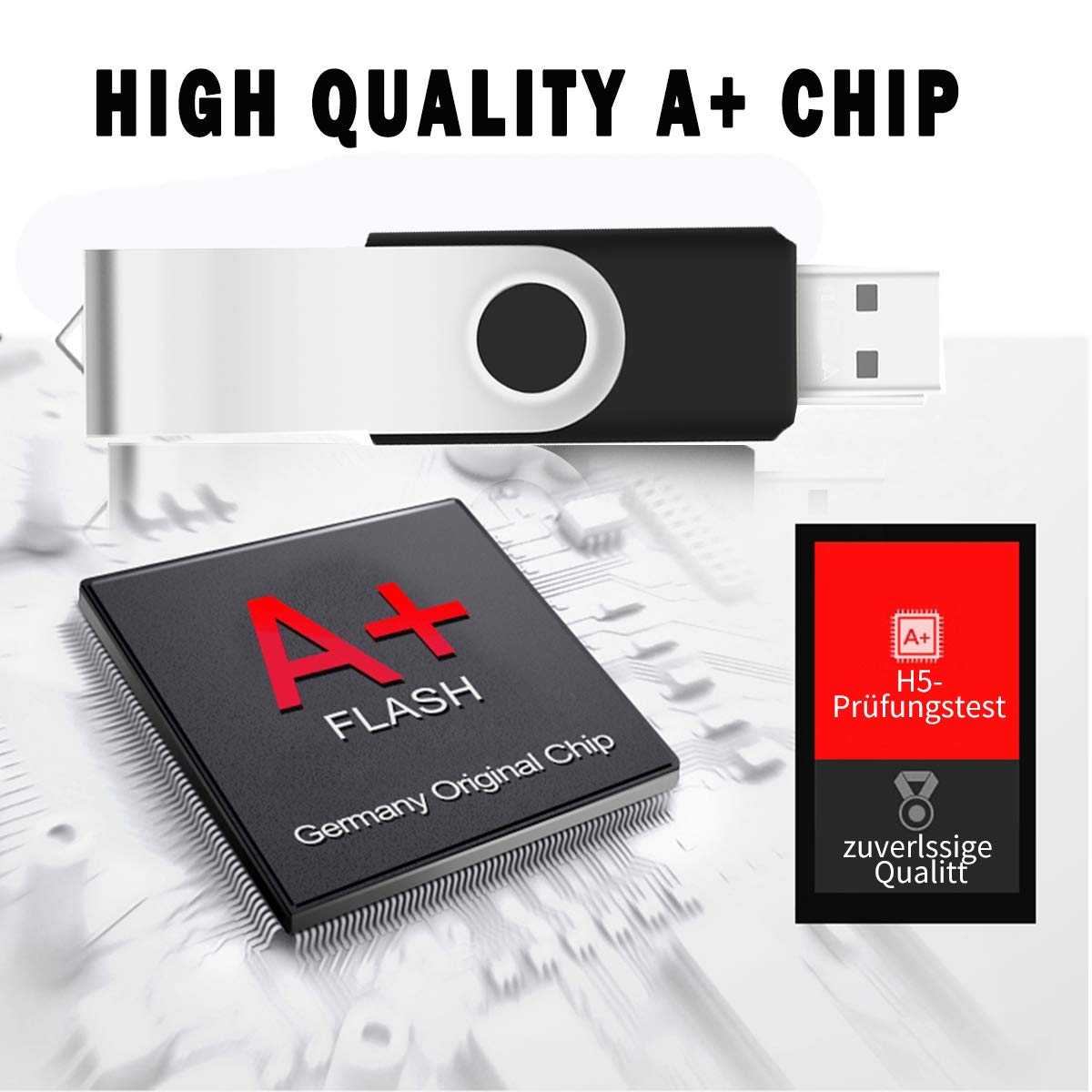 Eastbull 50Pack Bulk Flash Drives 8Gb Usb 2.0 Flash Drives Pack Thumb Drive Bulk Usb Drive Bulk (Black 50Pcs)