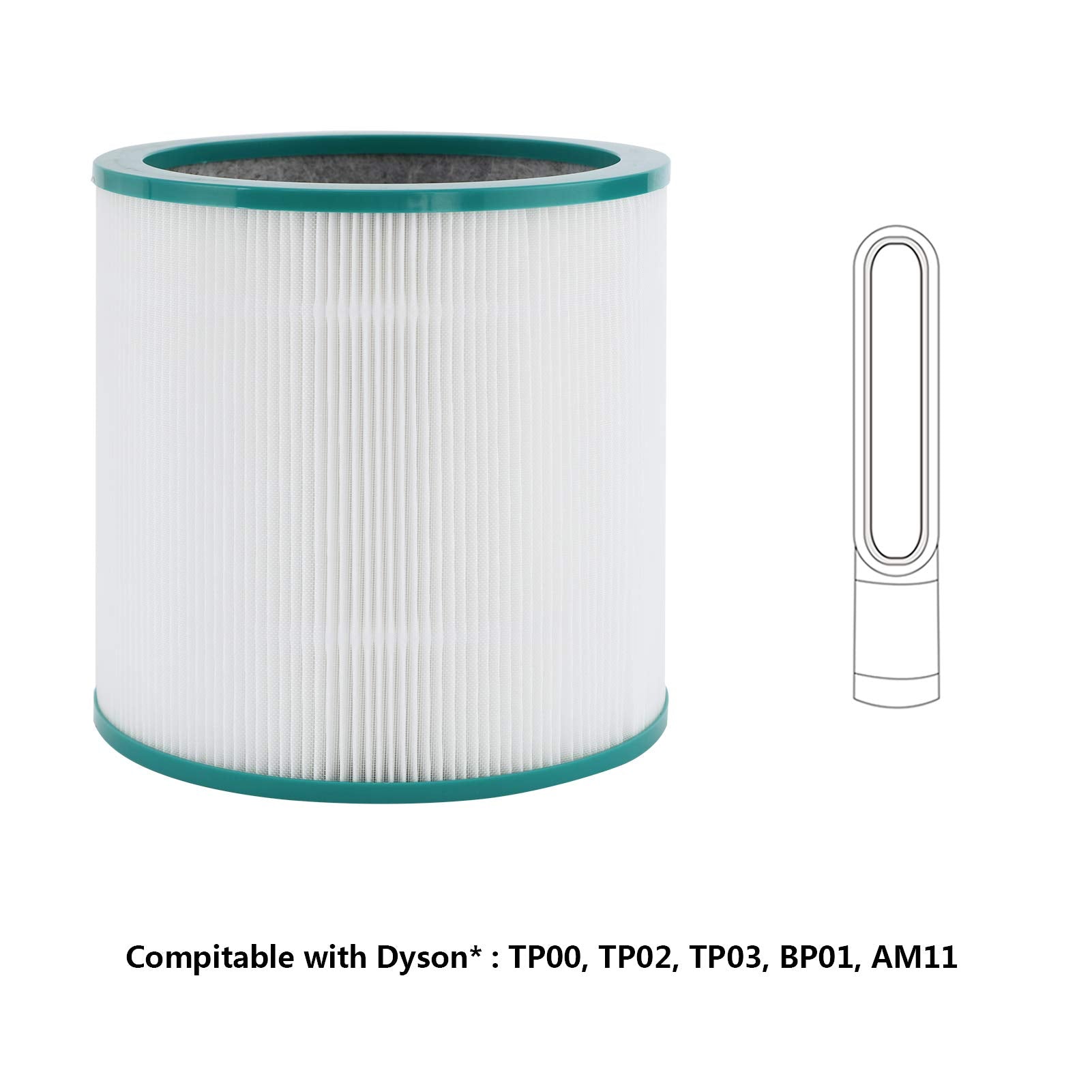 Replacement Filter, For Dyson Pure Cool Link Tp02, Tp03,Dyson Tower Purifier, Part No 968126 03