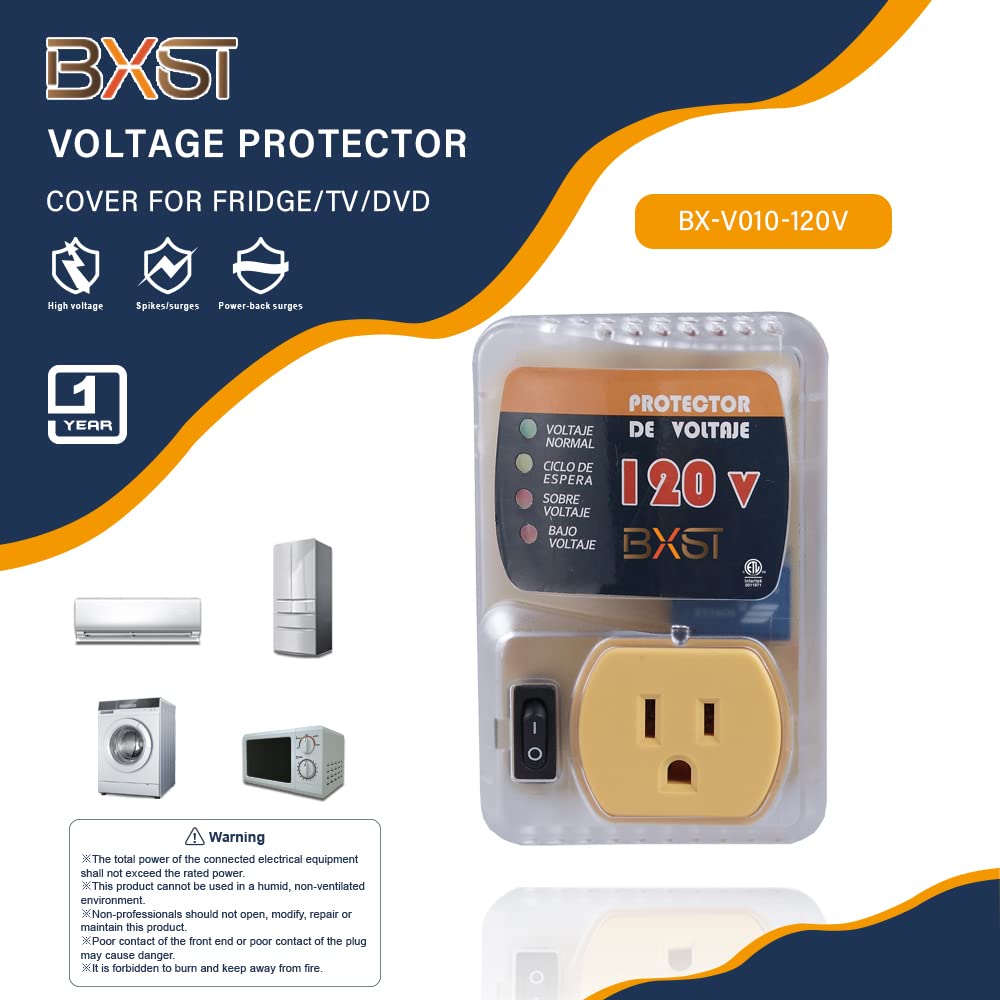Bxst Electronic Surge Protector For Home Appliance One Outlet Plug Surge Protector Delay Protection(180S) Surge Protector For Re