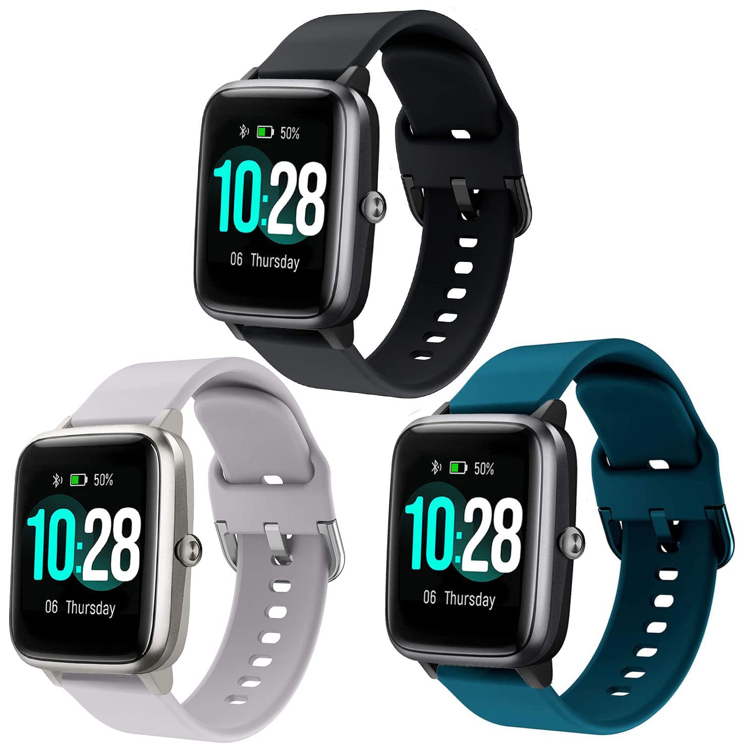 Vicrior Bands Compatible With 19Mm Wide Id205L Veryfitpro Smart Watch, Quick Release Soft Silicone Fadeless Pattern Printed Flor