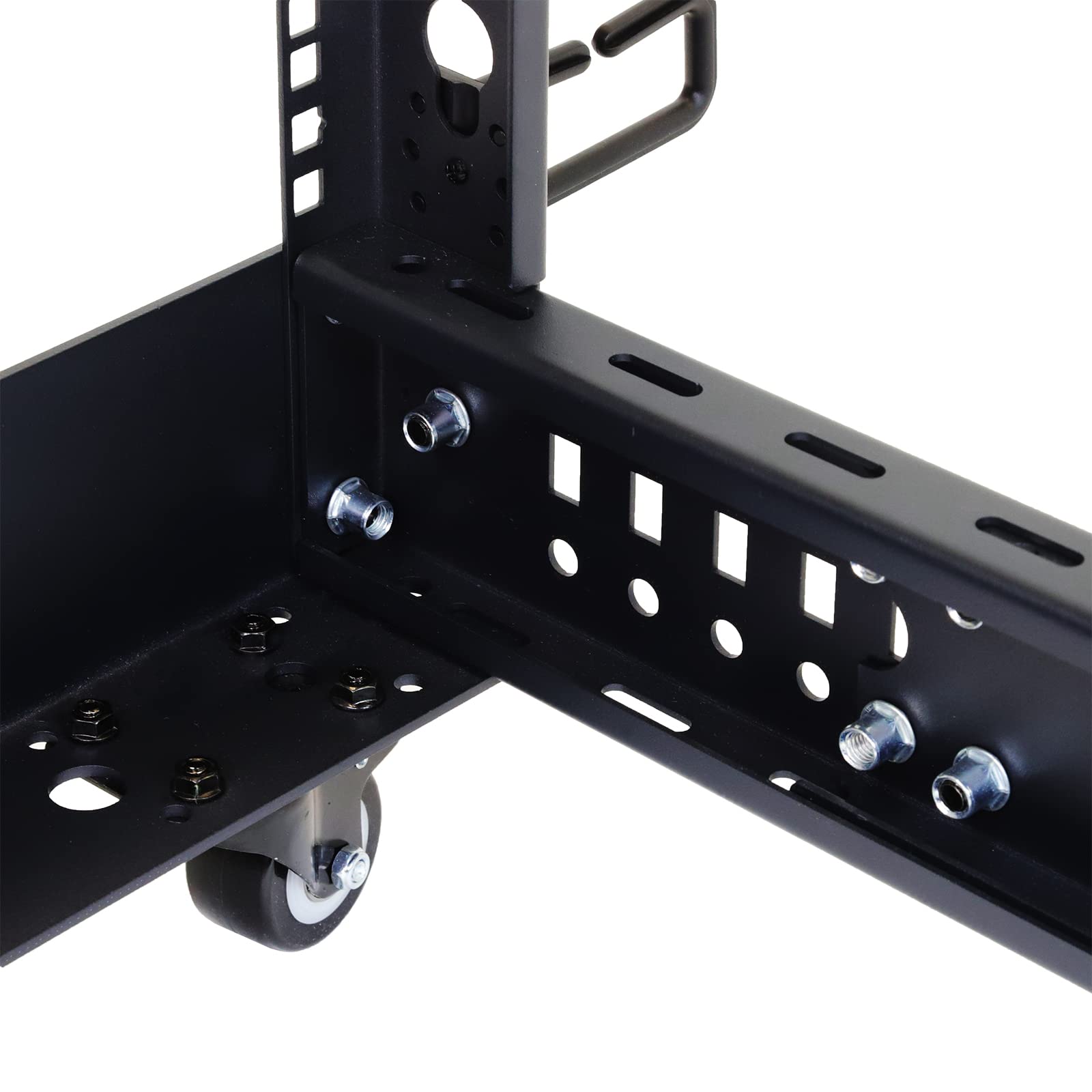 Aeons 27U 4 Post It Open Frame Server Rack 19 Inch Depth Adjustable (22' To 40') Network Equipment Av Gear W/Casters And Cable Management