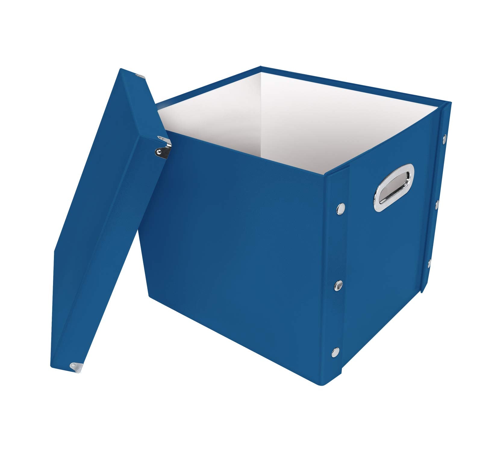 Snap N Store Vinyl Record Storage Box   Pack Of 1 13.2 X 12.625 X 12.5 Inch Lp Holder With Lid For 12 Inch Records   Crate Holds