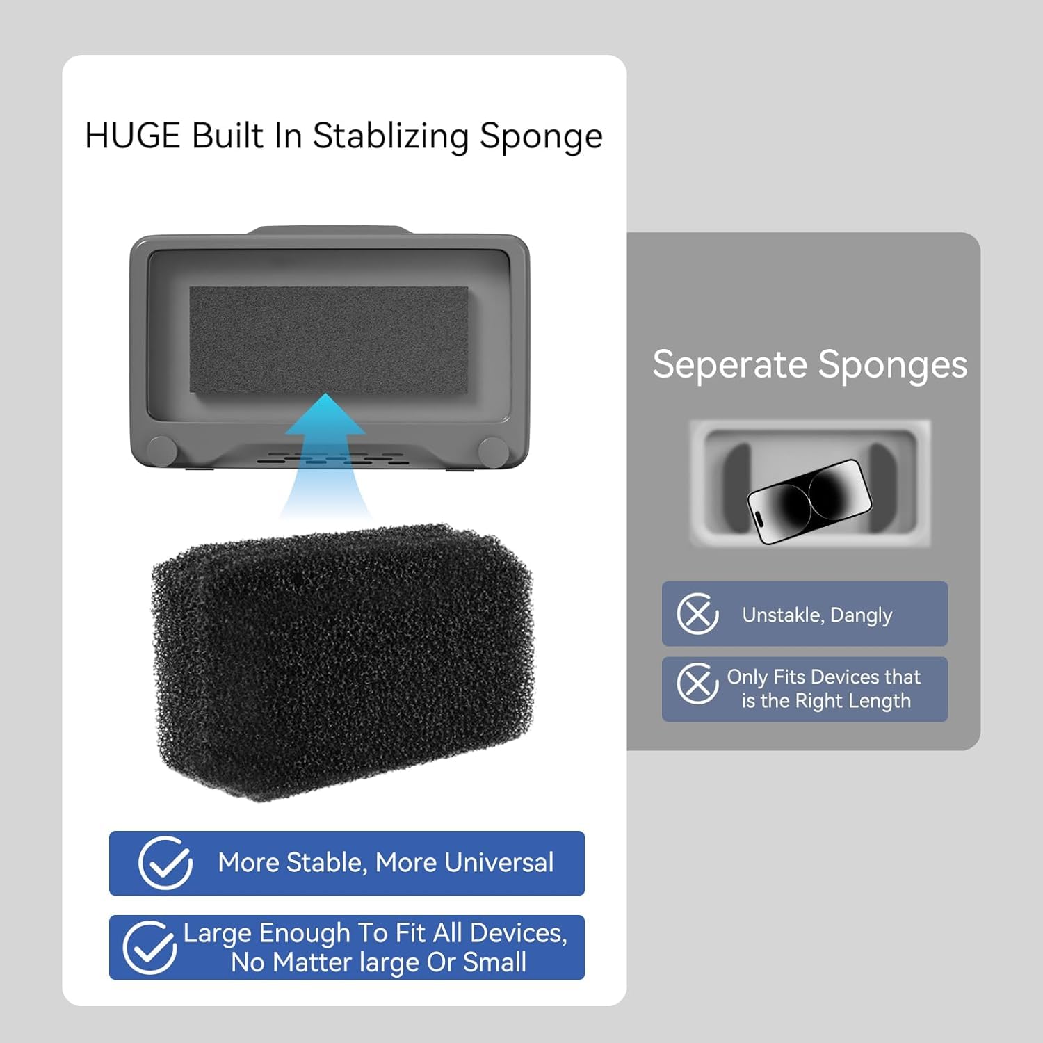 Shower Phone Holder Waterproof - 360 Rotatble Adjustable Shower Iphone Case Holder, Enhanced Touch Sensitivity & Stability, Bath