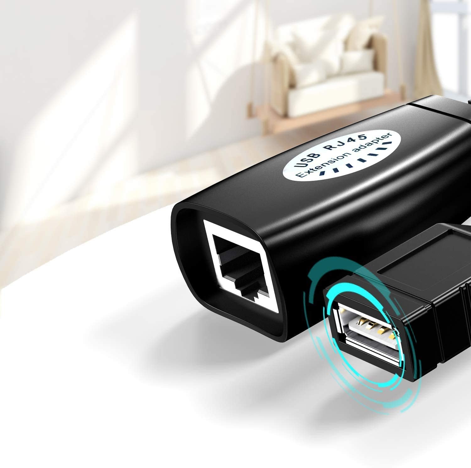 Usb Over Cat6,Snllmzi Usb Rj45 Extender Over Cat5Cat5E Cat6 Cable Extension Cable Connector Adapter   2 Pairs