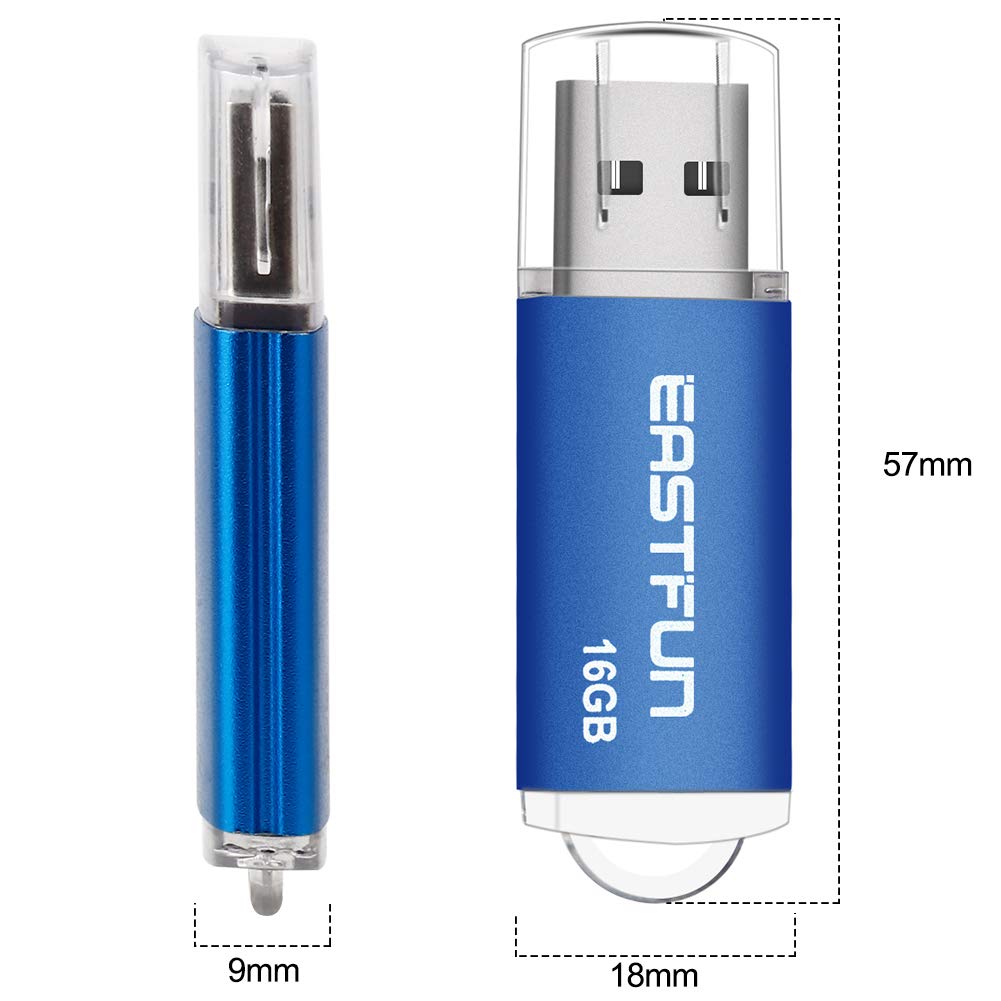 Eastfun 4 Pack 16Gb Usb 2.0 Flash Drive Memory Stick Thumb Drive Thumb Stick Jump Drive Zip Drive Pen Drive,With Led Indicator,4 Pcs Colors:Rose/Red/Green/Blue