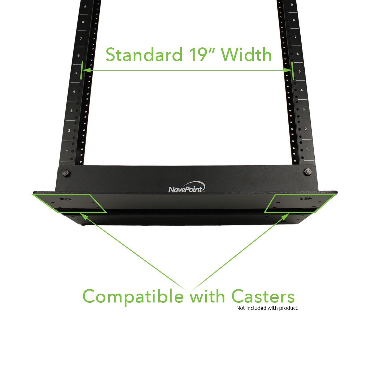 Navepoint 13U 2 Post Open Frame Server Rack For 19 Inch Equipment, Av, Networking, Data & It Devices, 2 Post Rack 13U 661Lbs Wei