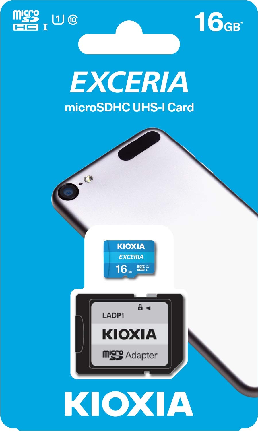 Kioxia 16Gb Exceria Microsd Memory Card U1 Class 10 100Mb/S Max Read Speed, Full Hd Video Recording