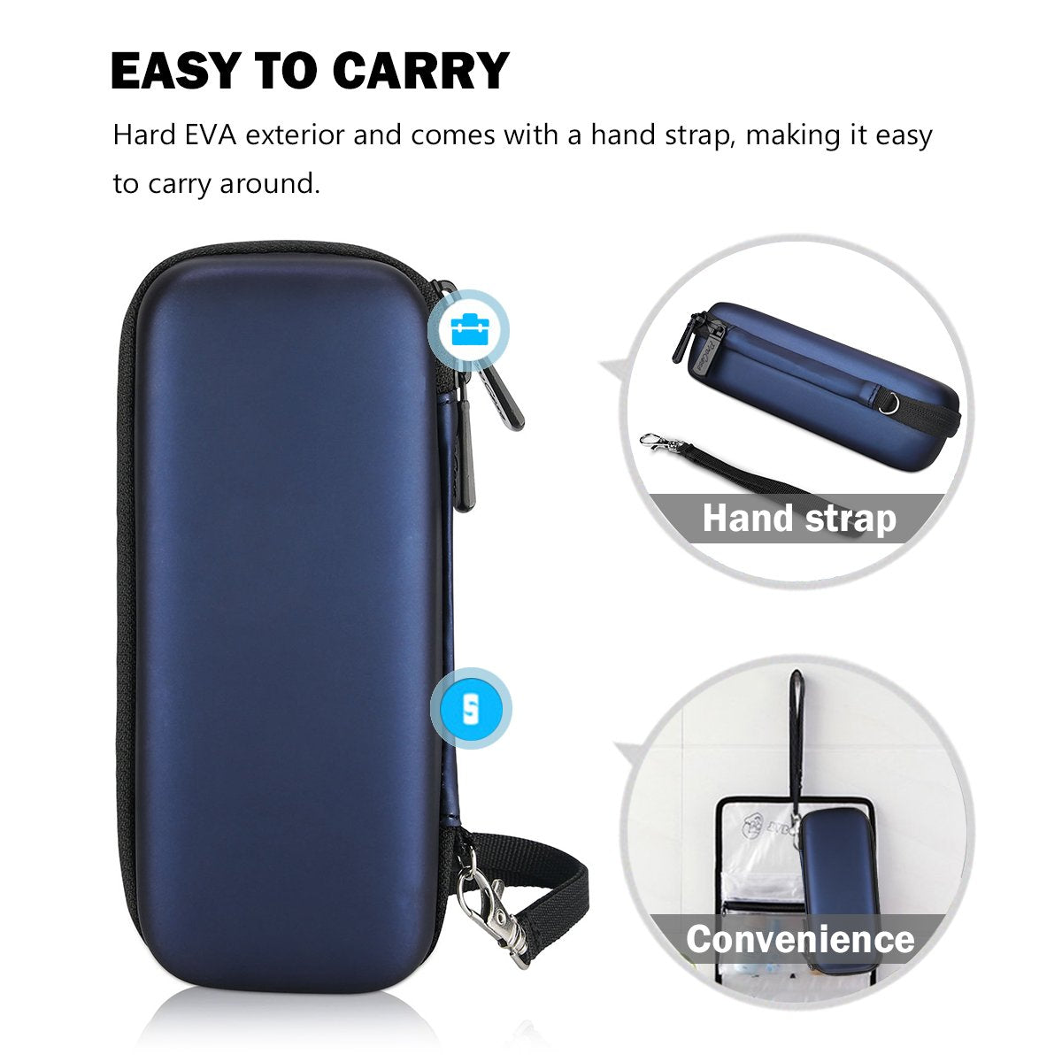 Procase Hard Case For Hybrid Electric Trimmer And Shaver, Travel Organizer Carrying Bag For Qp2520 Qp2530 Qp2620 Qp2630  Black