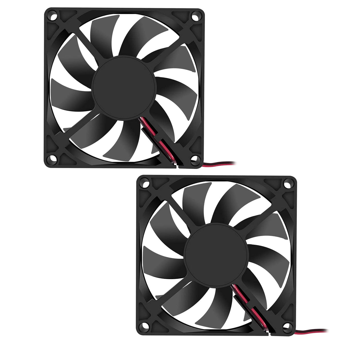 Dorhea 2Pcs 80X80X15Mm Fan 12V 2Pin Dc 8015 Brushless Cooling Case Fan For Cooling Pc Computer Case Cpu Radiator Cooler Fan 2Pin