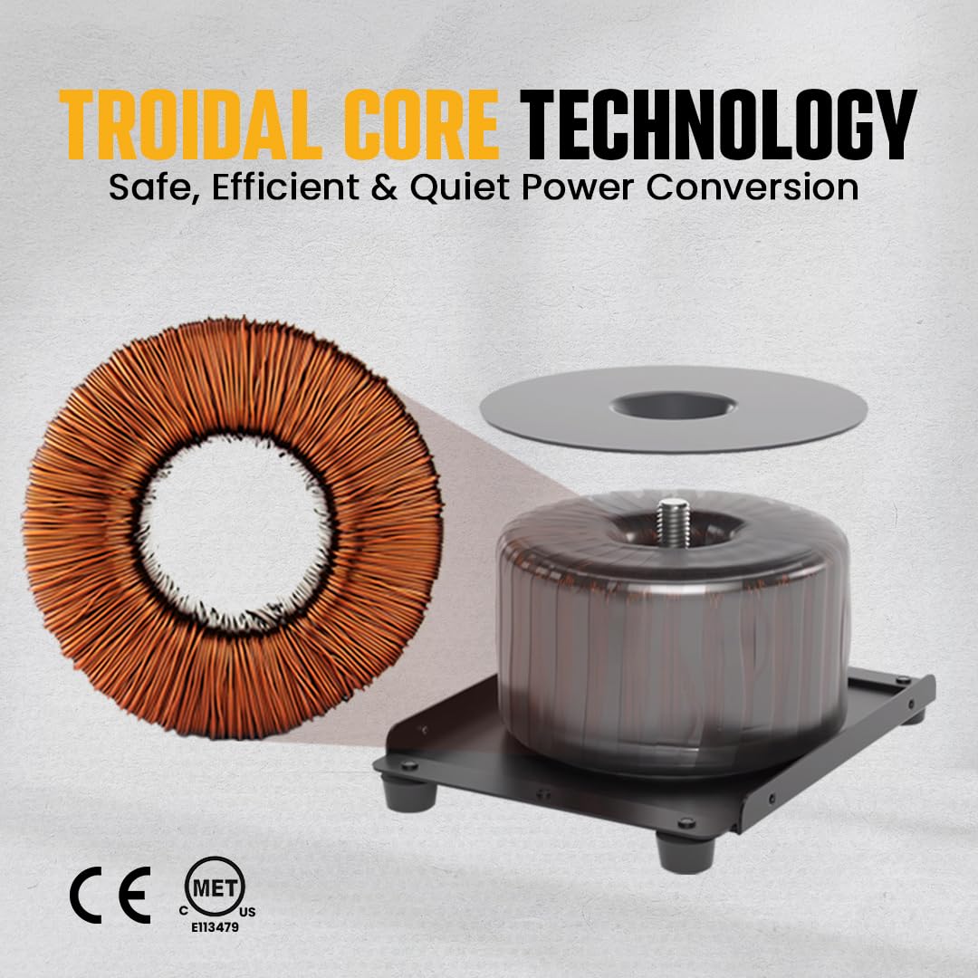 K Kri?Ger 600 Watt Voltage Transformer, 220V To 110V, 110V To 220V, Step Up Step Down Voltage Converter, Met Approved Under Ul,